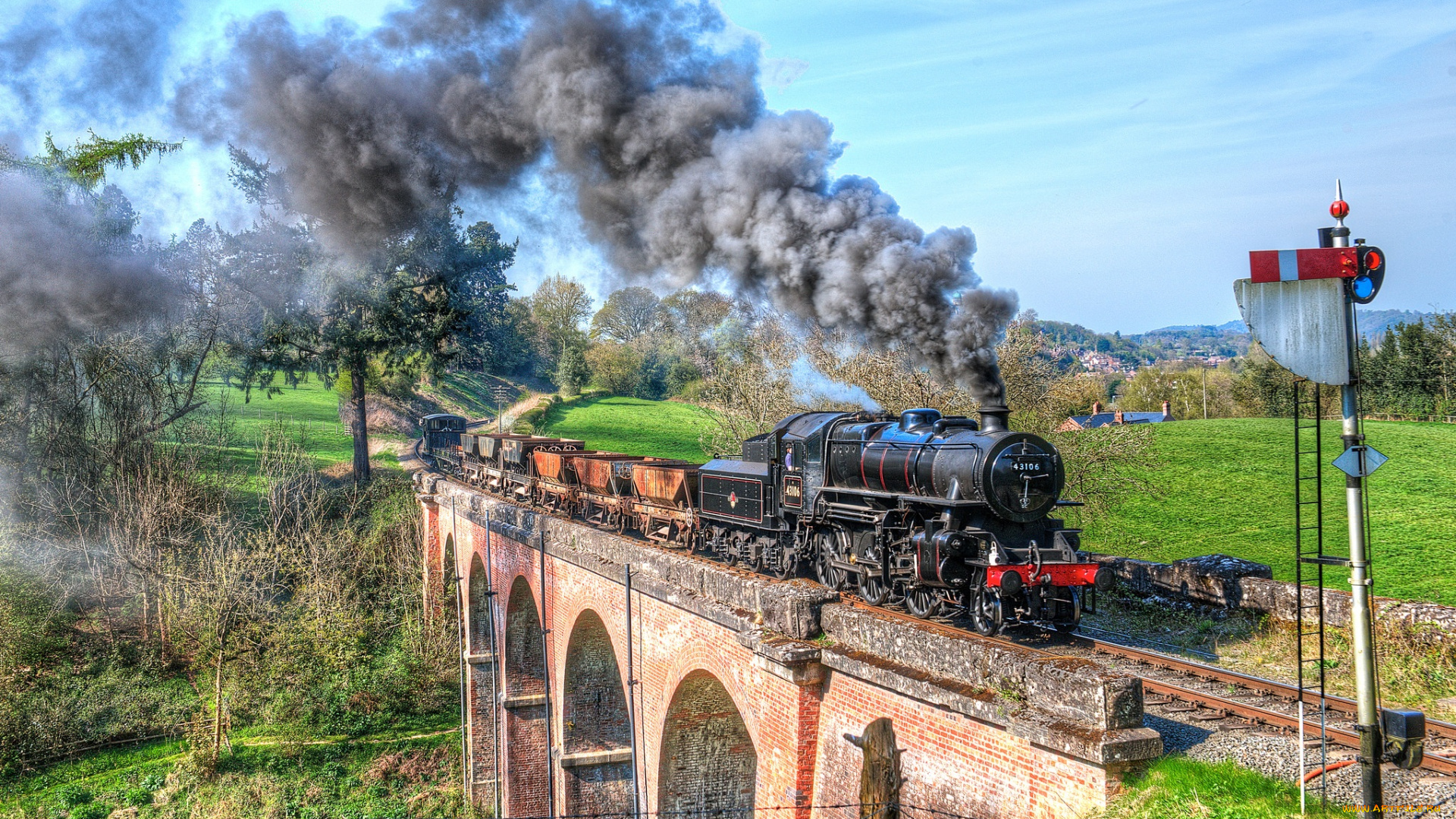 техника, паровозы, состав, локомотив