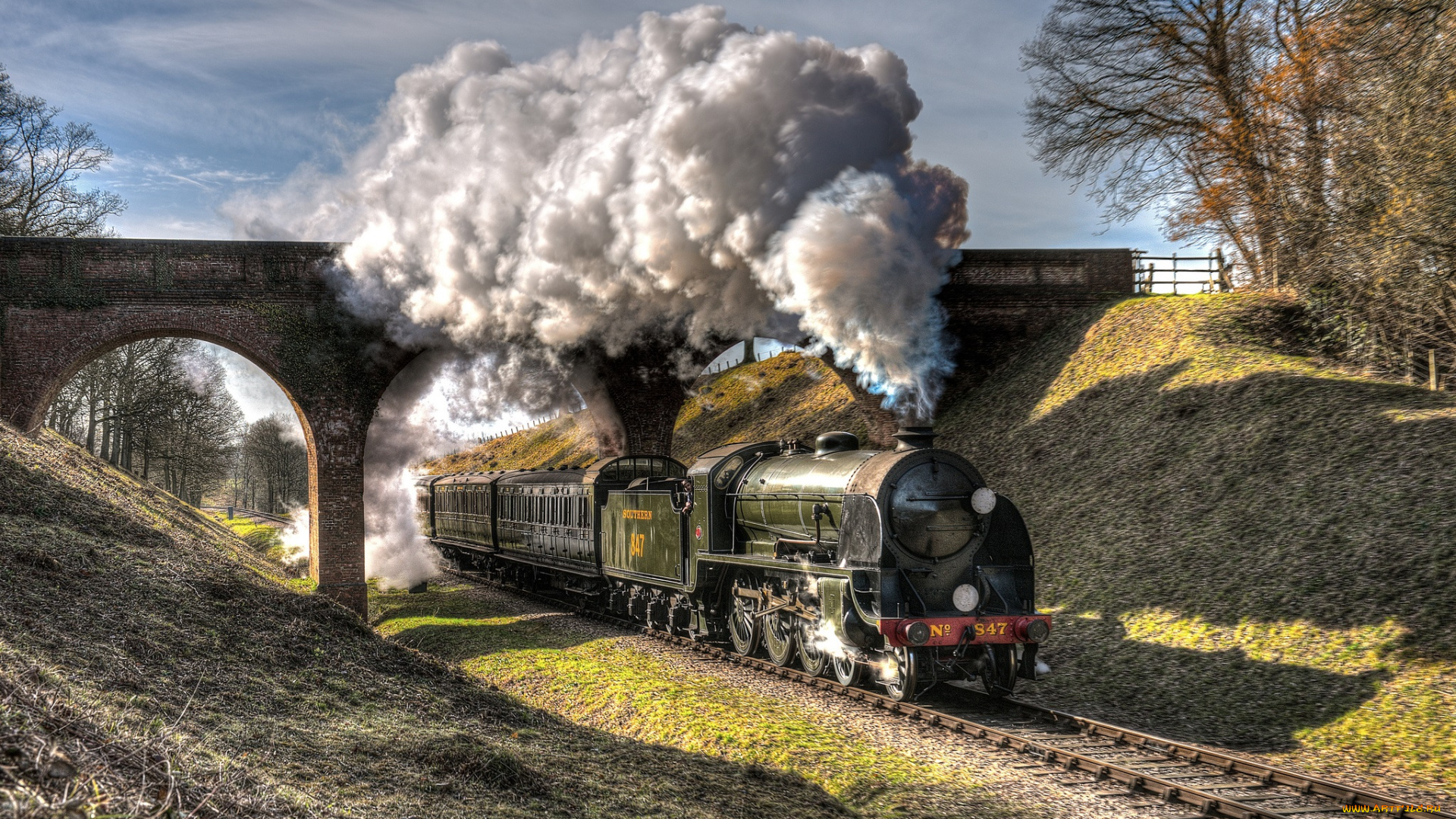 техника, паровозы, состав, локомотив