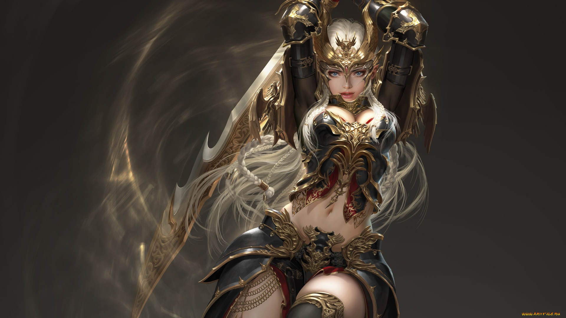 видео, игры, league, of, angels, девушка