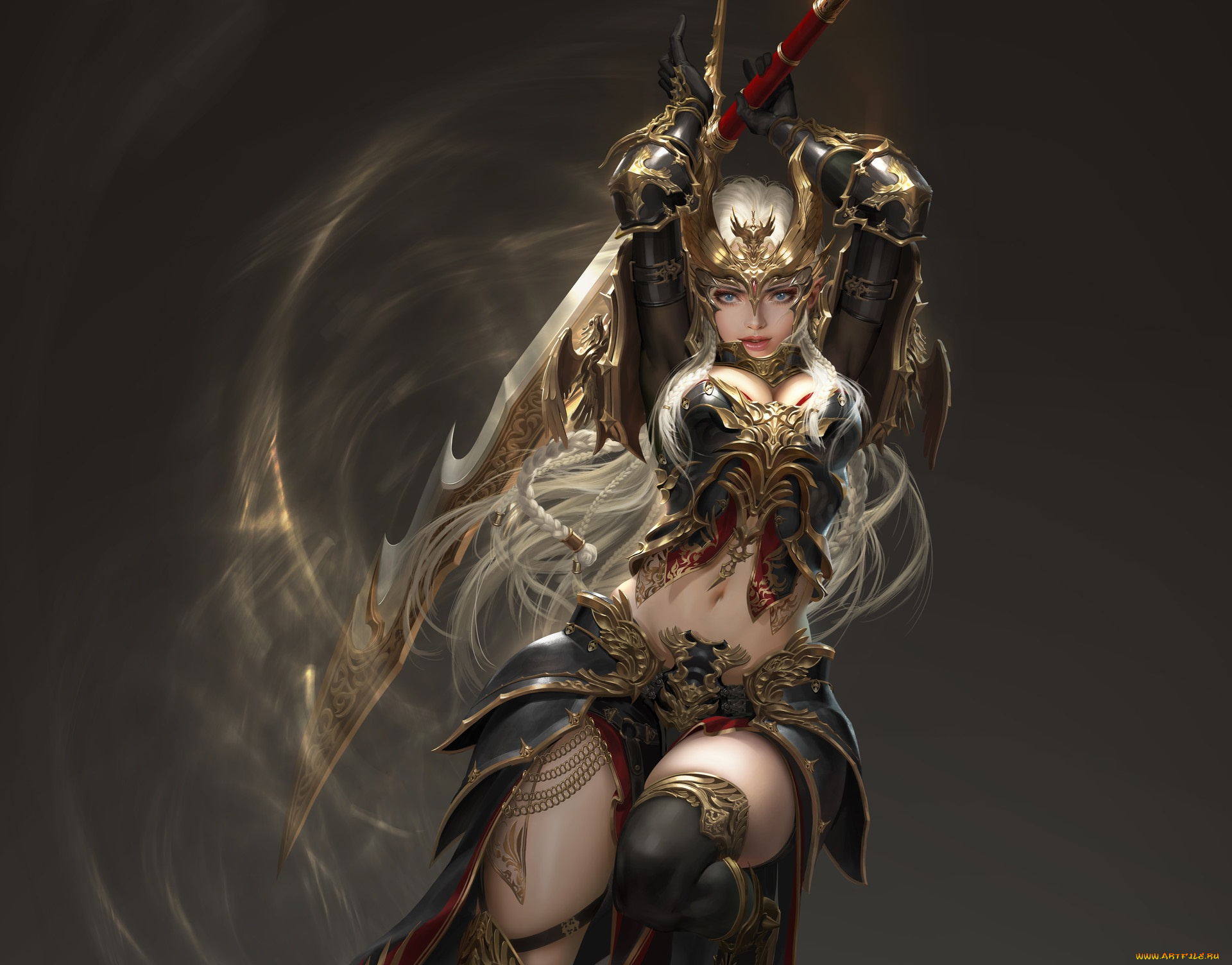 видео, игры, league, of, angels, девушка