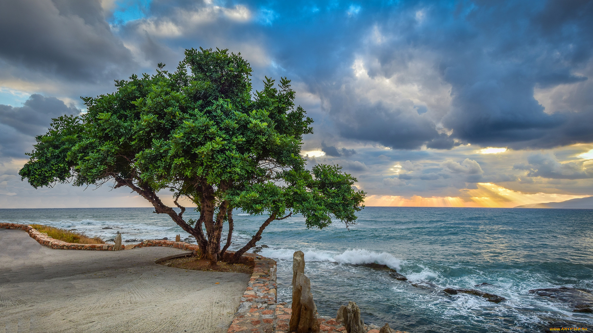 природа, побережье, простор