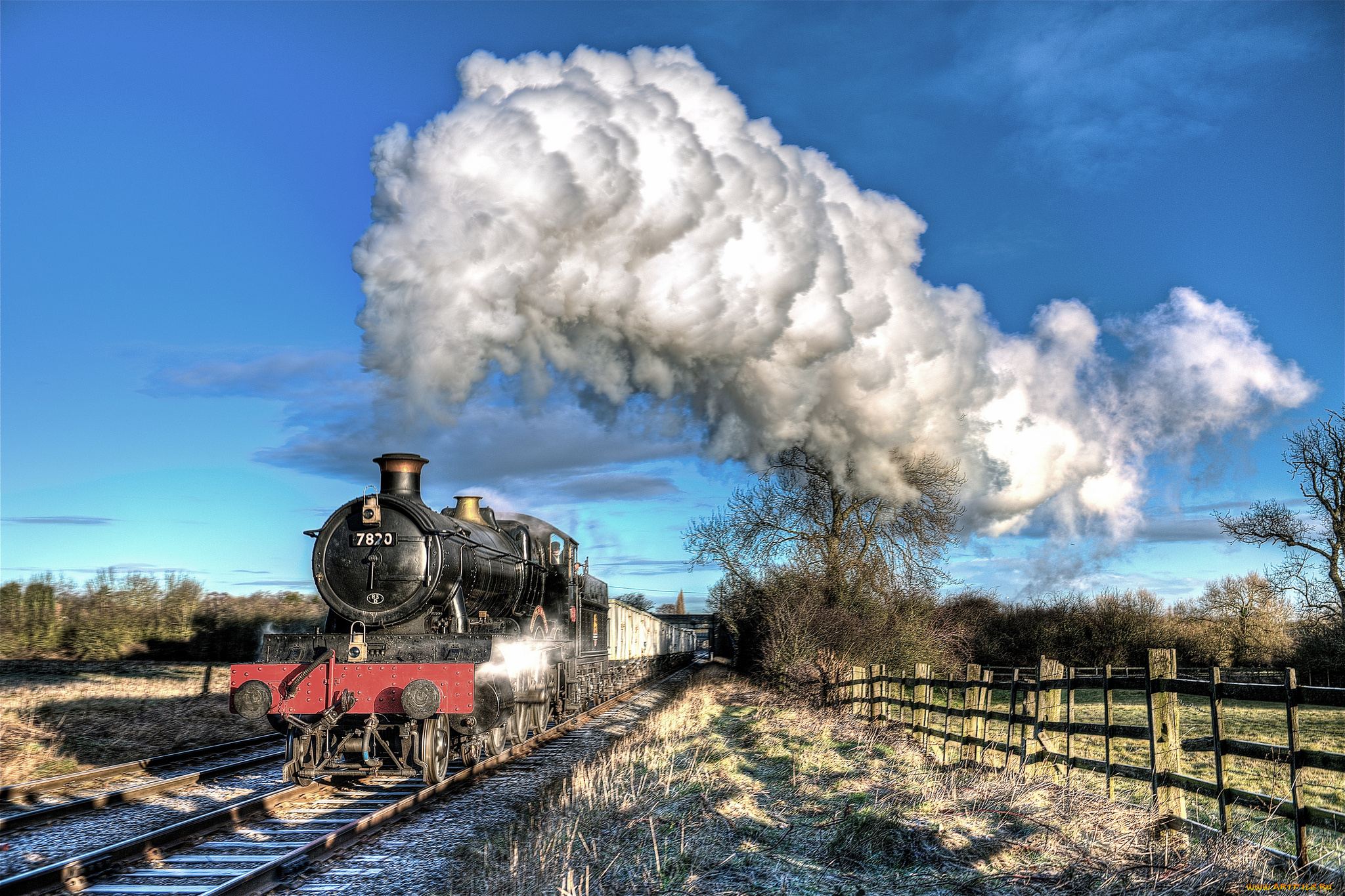 техника, паровозы, состав, локомотив