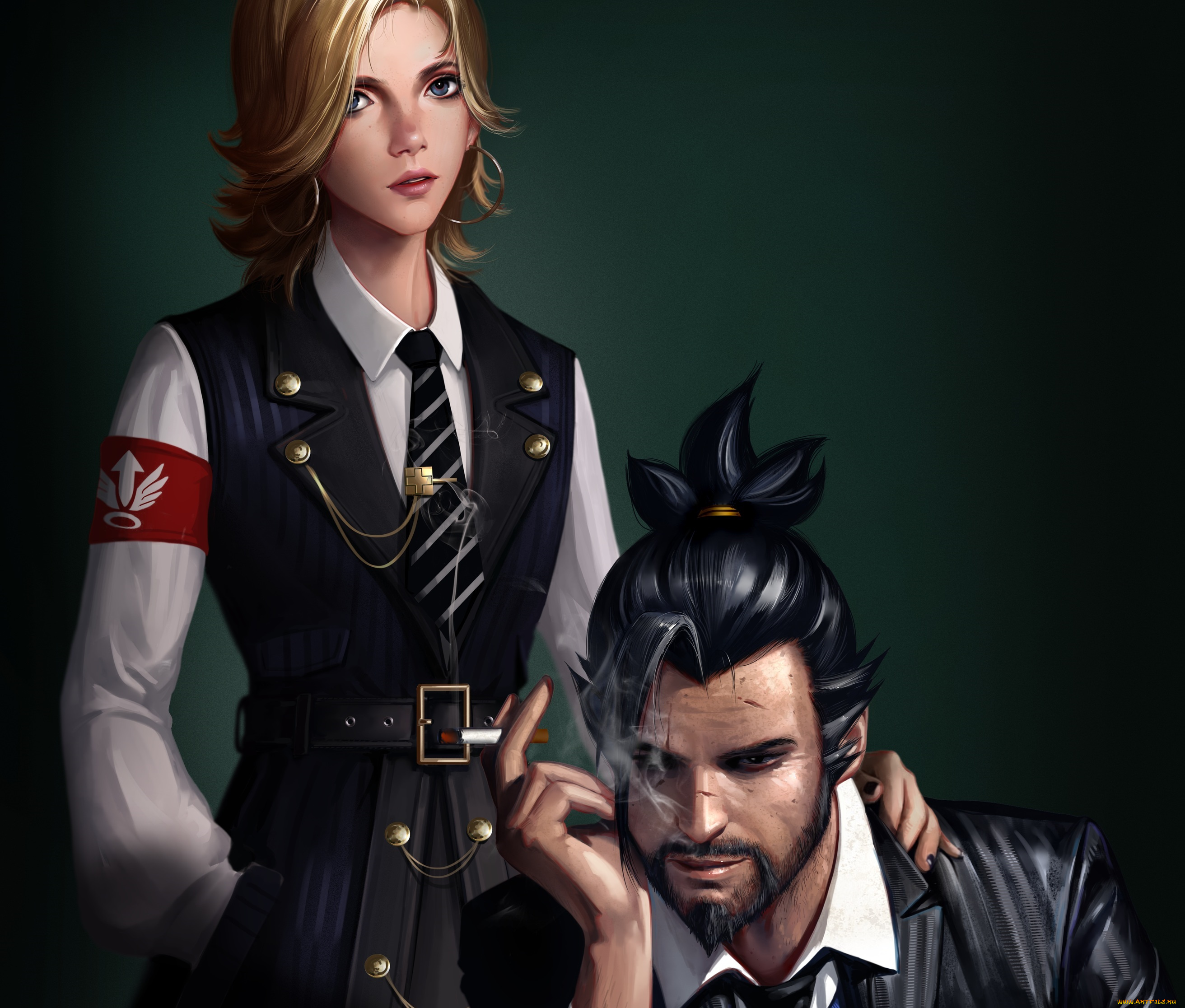 видео, игры, overwatch, двое