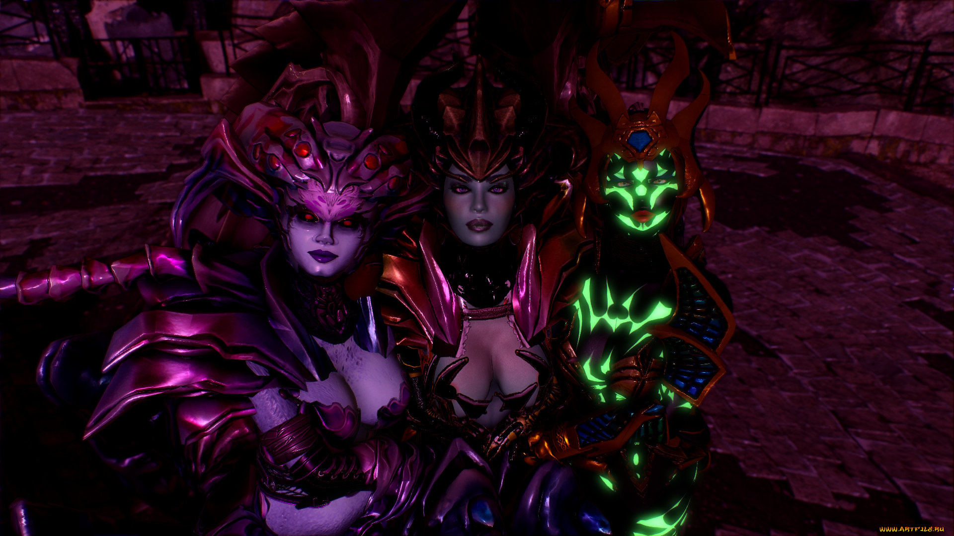 3д, графика, фантазия, , fantasy, фон, взгляд, девушки