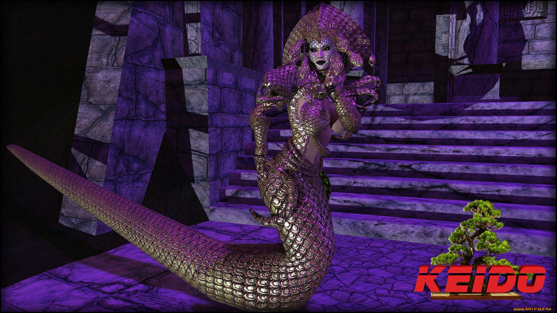 3д, графика, существа, , creatures, взгляд, девушка, фон