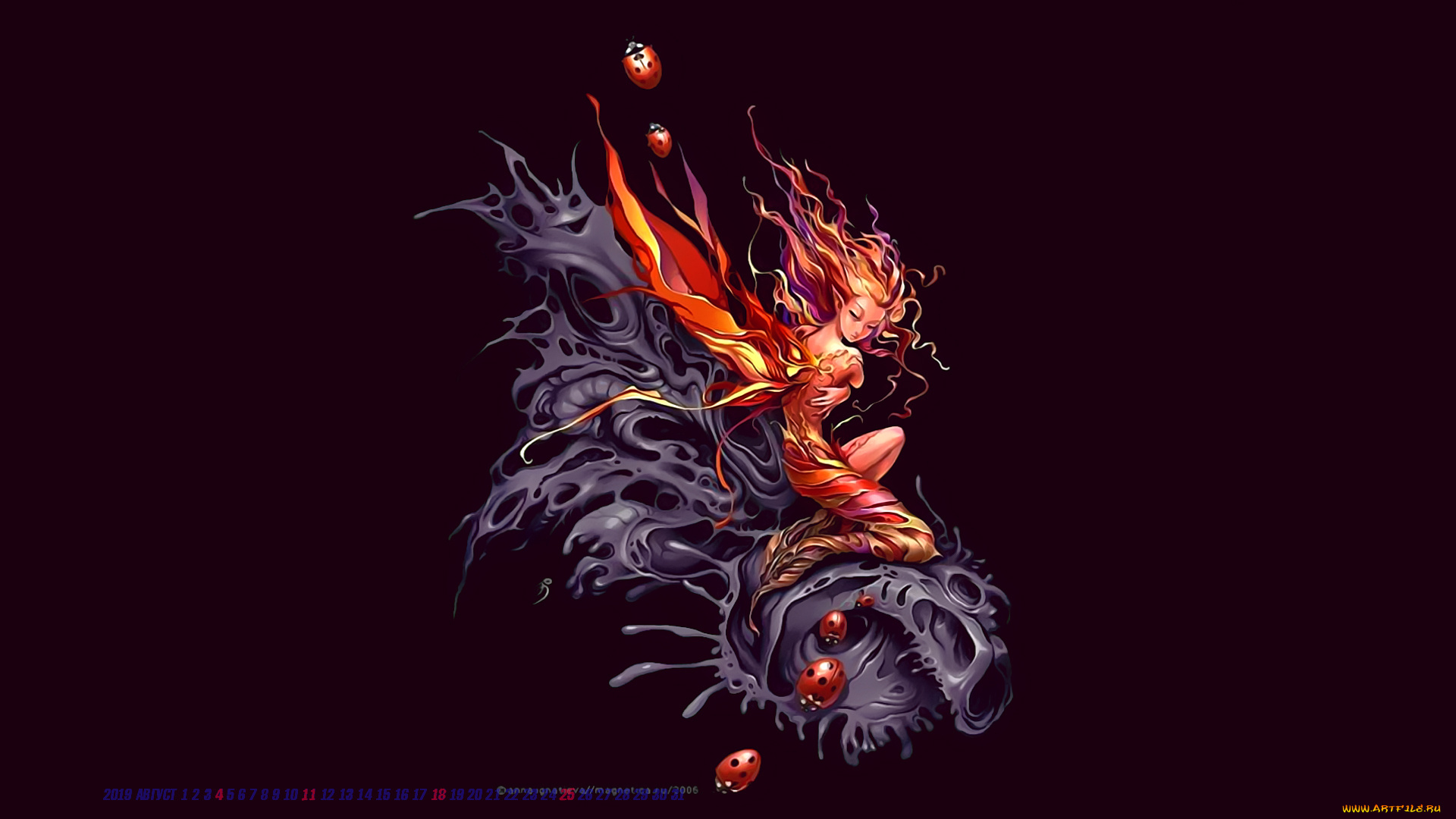 календари, фэнтези, насекомое, существо, крылья, девушка, эльф, calendar, 2019