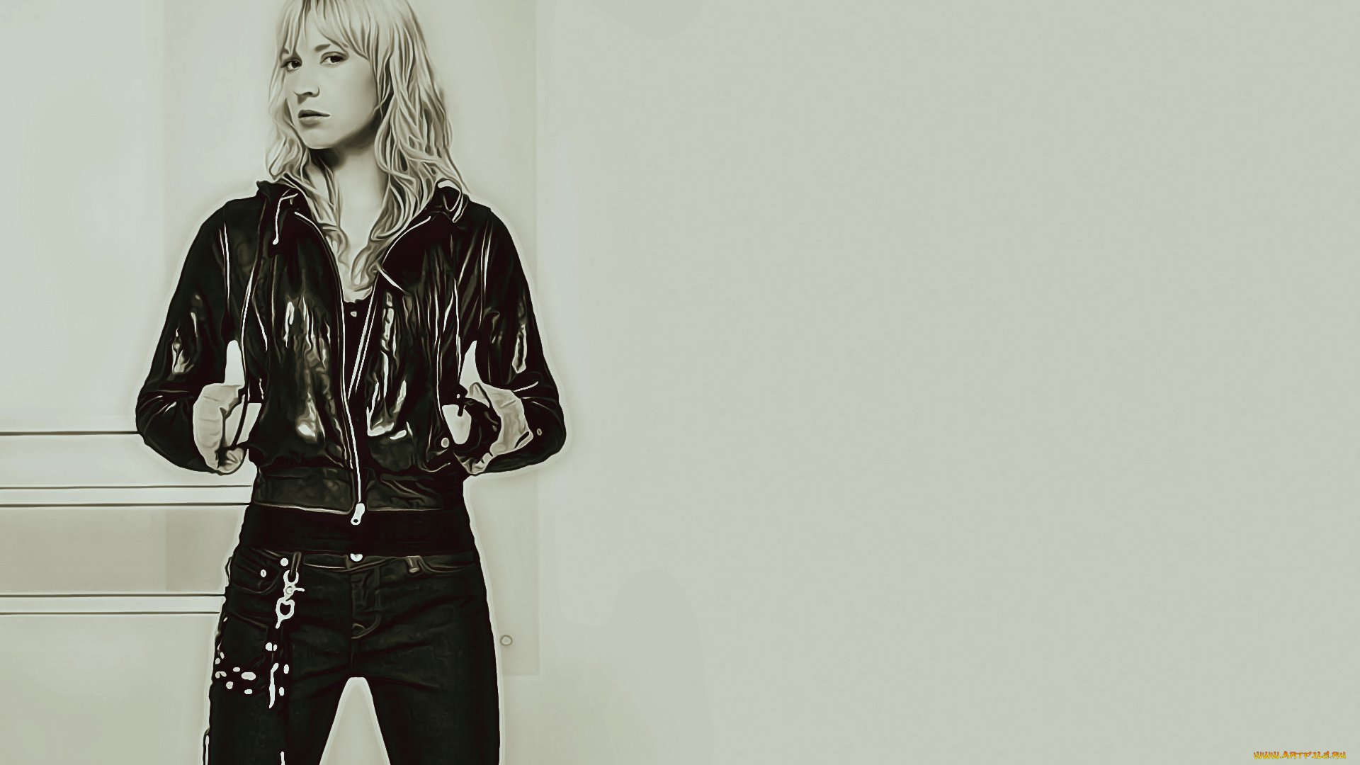 календари, компьютерный, дизайн, 2019, девушка, блондинка, calendar, женщина, взгляд, куртка