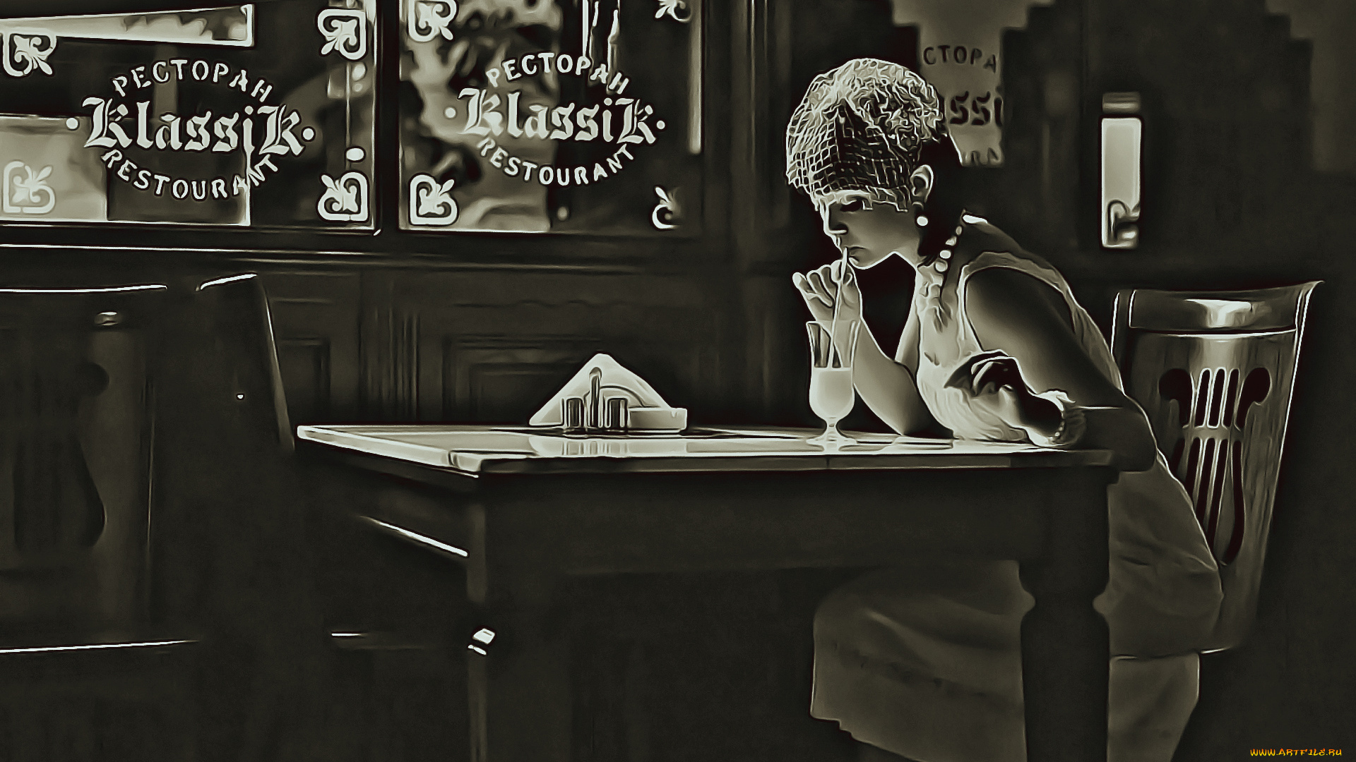 календари, компьютерный, дизайн, стол, мебель, коктейль, женщина, бокал, девушка, кафе, 2019, calendar