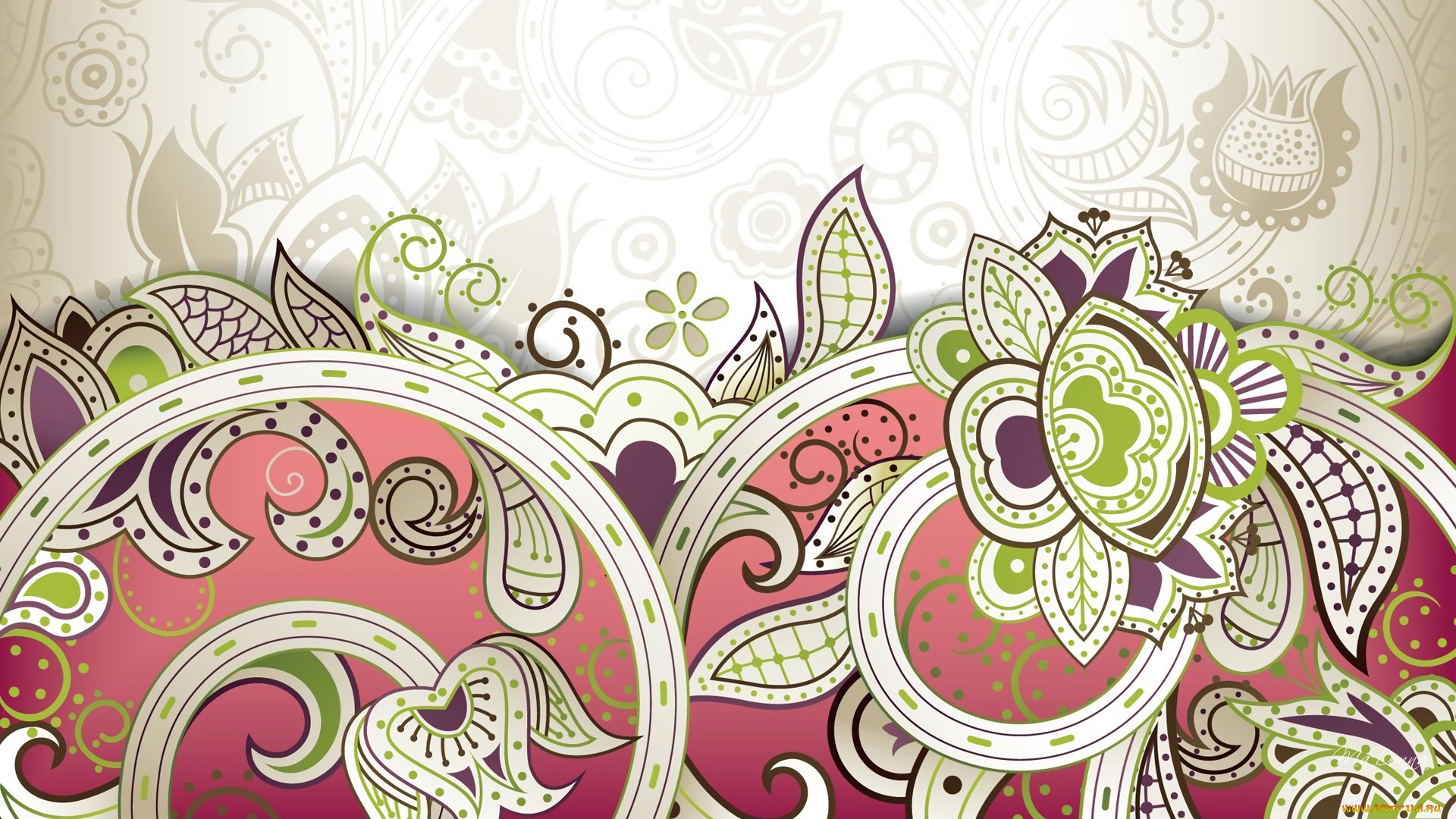 векторная, графика, цветы, , flowers, цвет, фон, узор