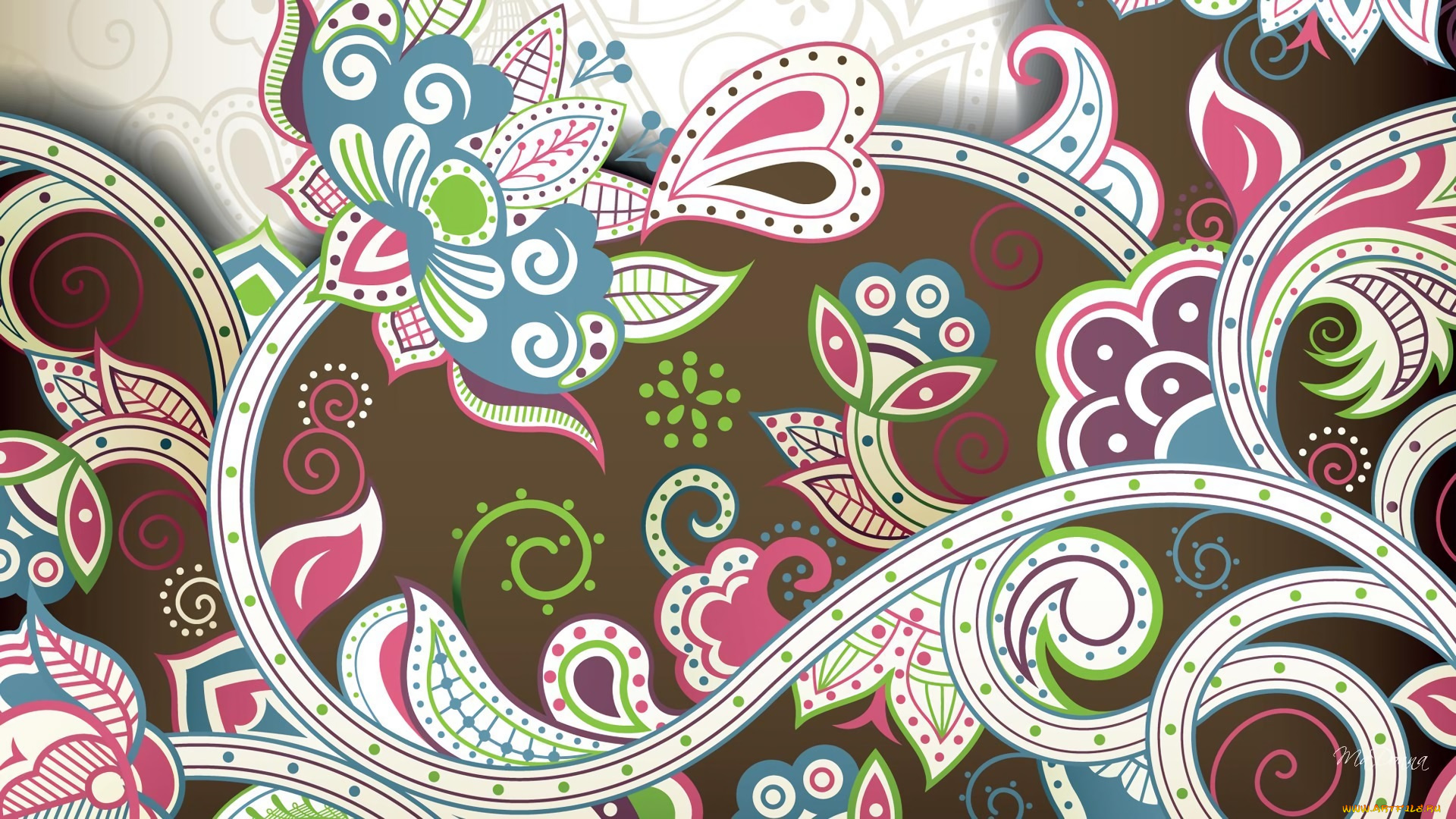 векторная, графика, цветы, , flowers, узор, цвет, фон