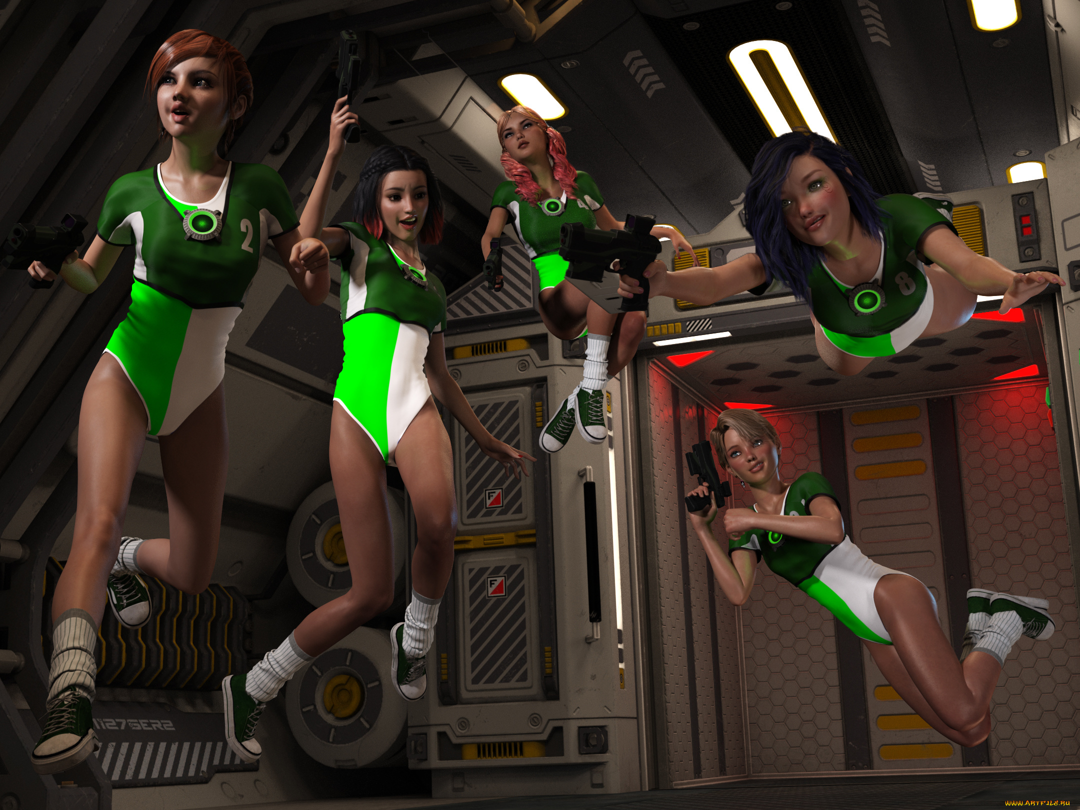 3д, графика, фантазия, , fantasy, фон, взгляд, девушки