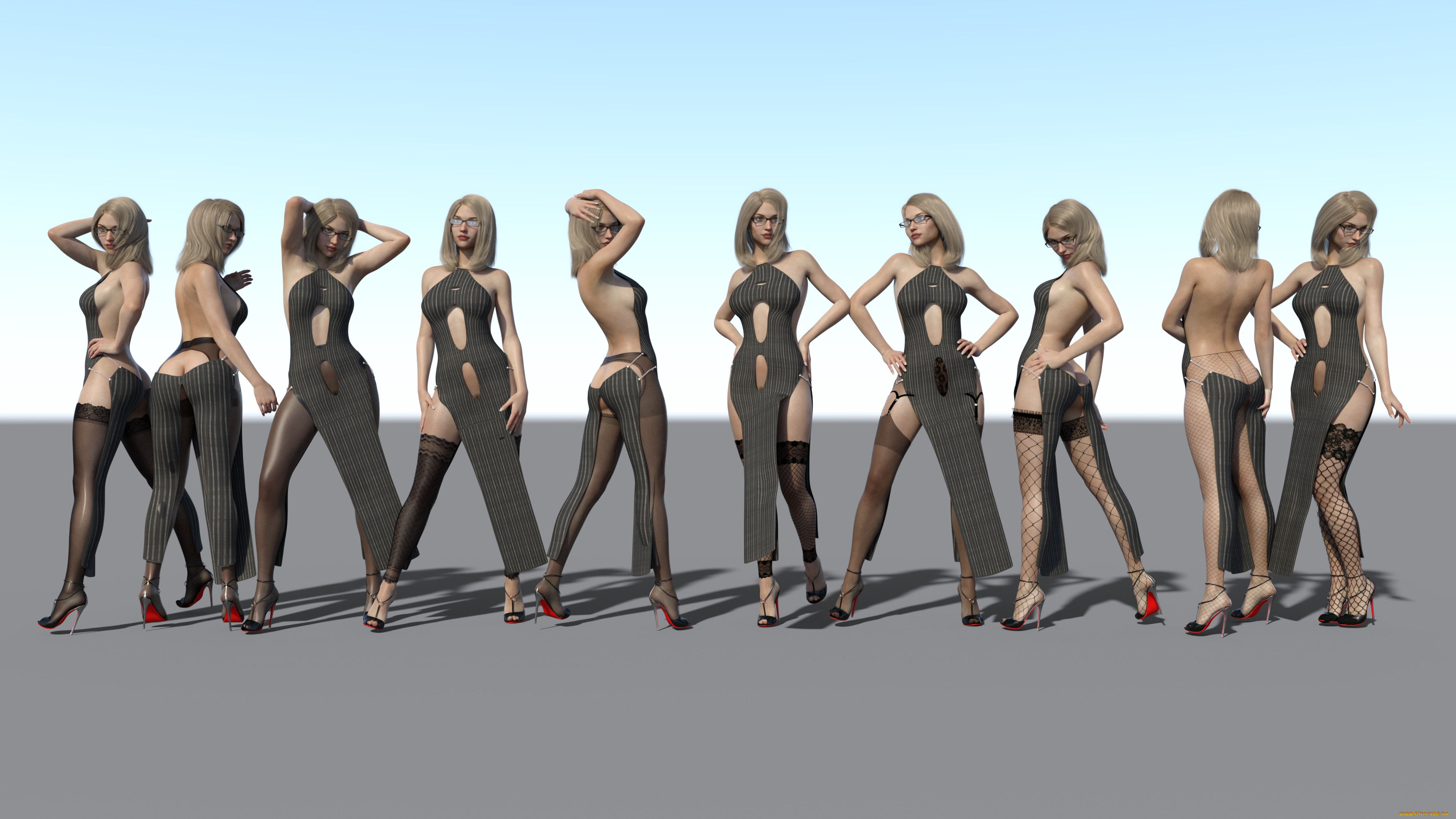 3д, графика, люди, , people, фон, взгляд, девушки