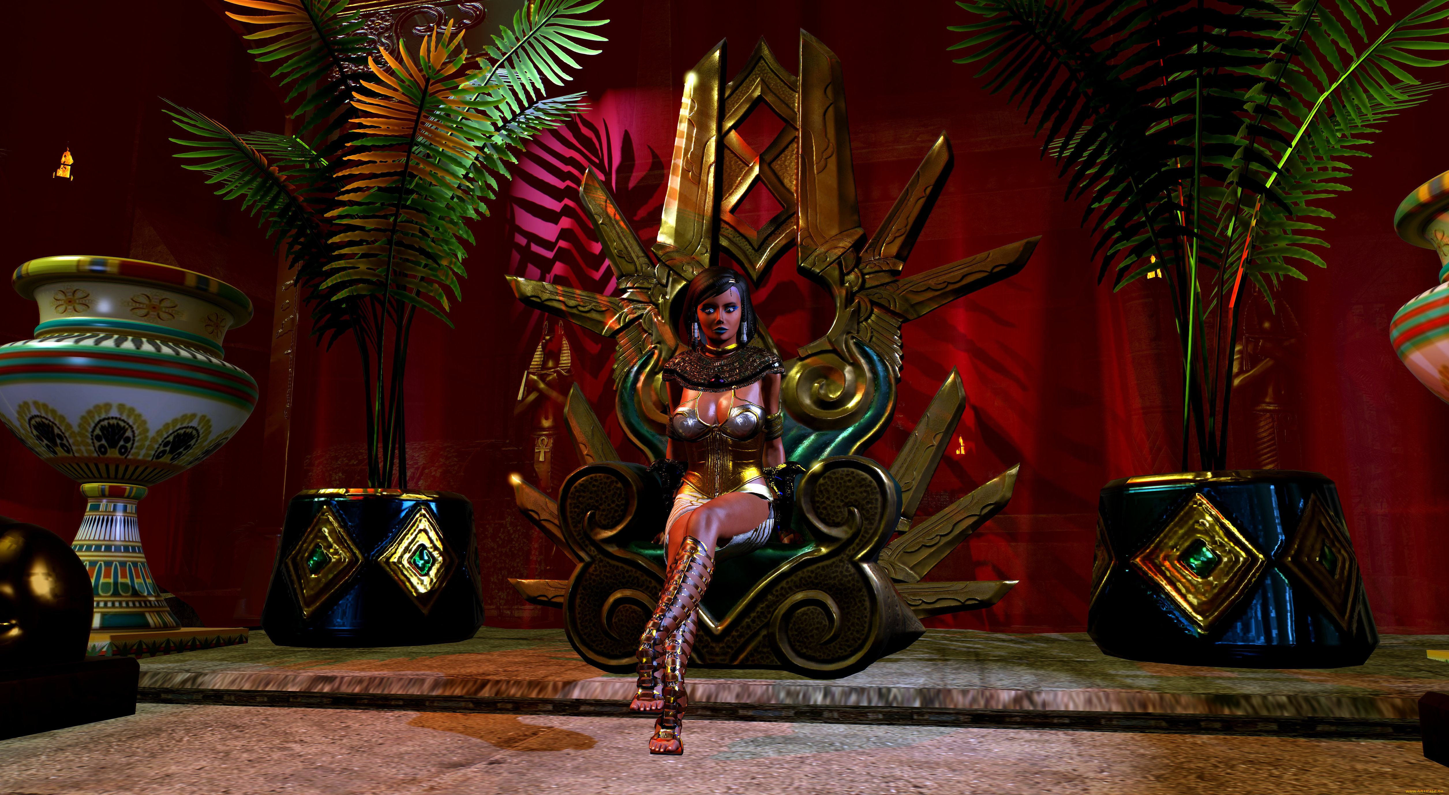 3д, графика, фантазия, , fantasy, фон, взгляд, девушка