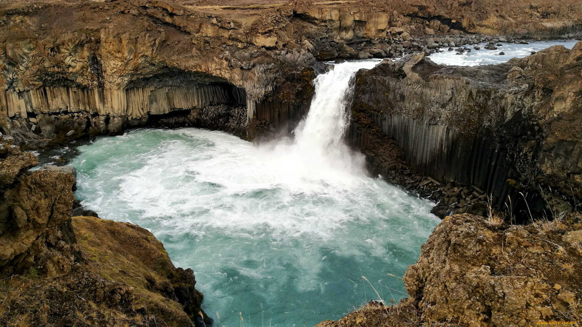 aldeyjarfoss, waterfall, iceland, природа, водопады, aldeyjarfoss, waterfall