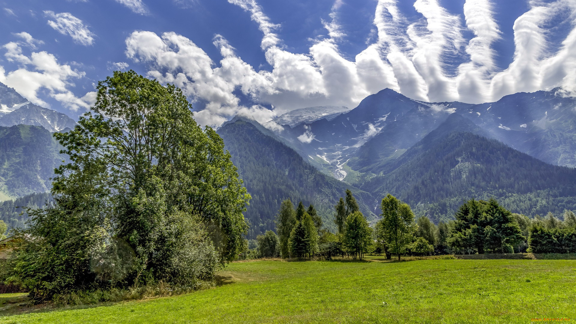 les, houches, eastern, france, природа, луга, les, houches, eastern, france