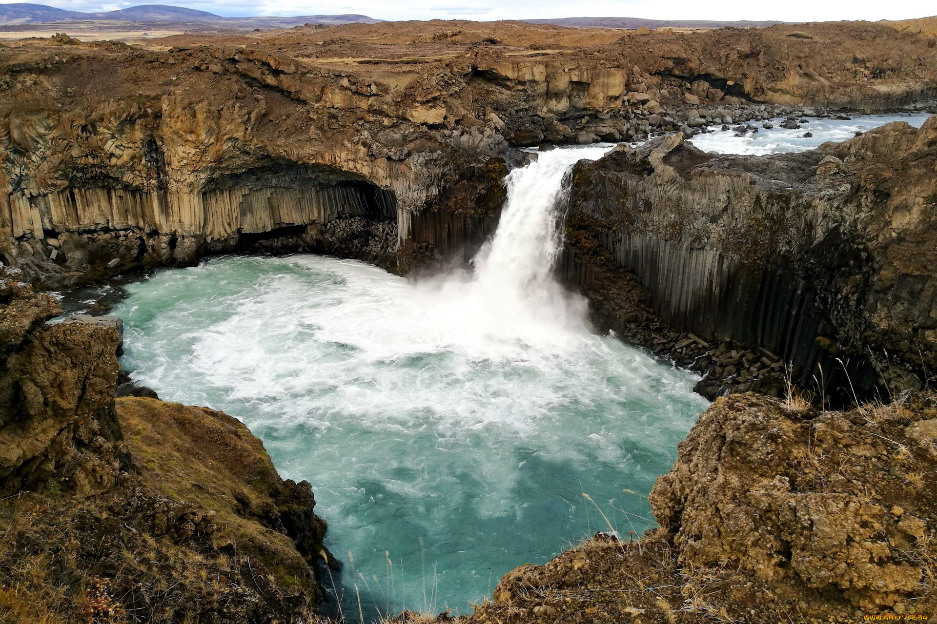 aldeyjarfoss, waterfall, iceland, природа, водопады, aldeyjarfoss, waterfall