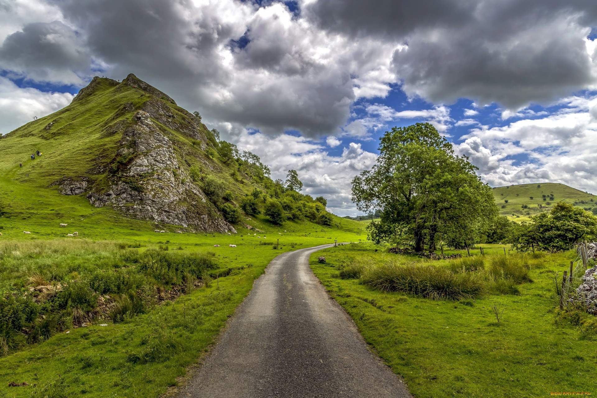 peak, district, , england, природа, дороги, peak, district