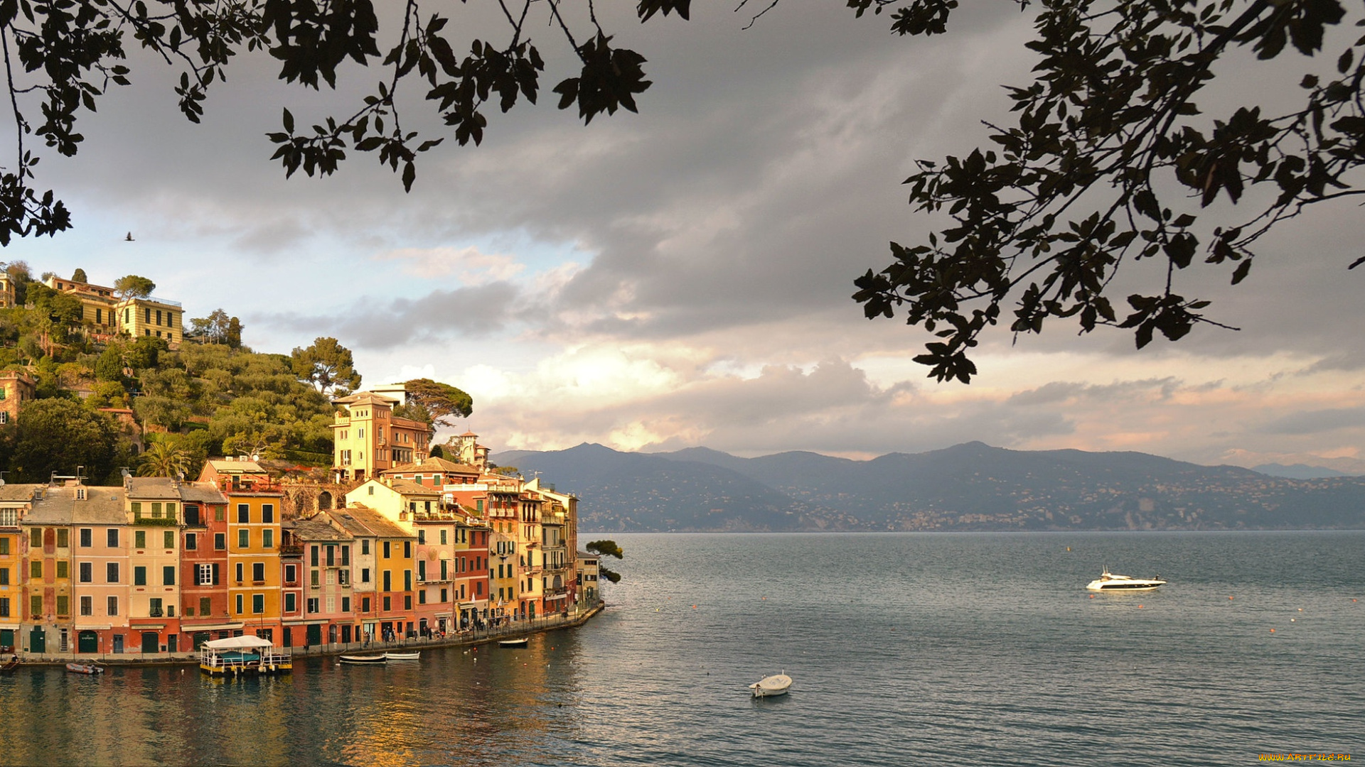 города, -, улицы, , площади, , набережные, дома, италия, залив, портофино