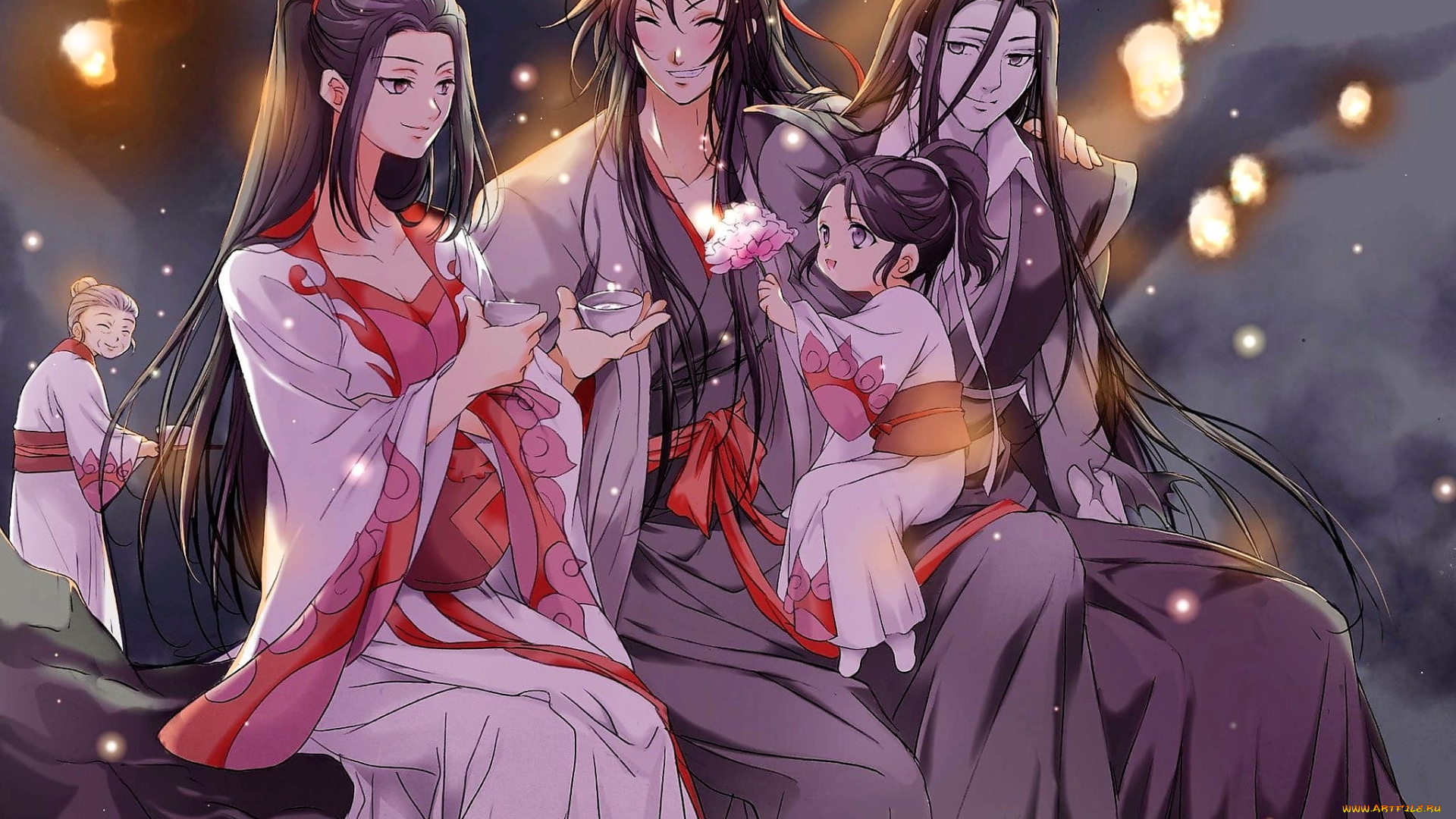 аниме, mo, dao, zu, shi, вэнь, цин, нин, вэй, усянь, а-юань, бабушка