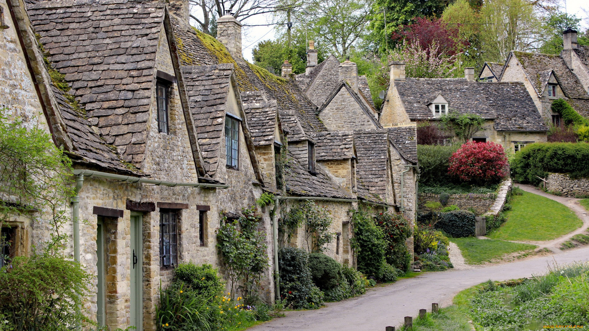 bibury, gloucestershire, england, города, -, улицы, , площади, , набережные