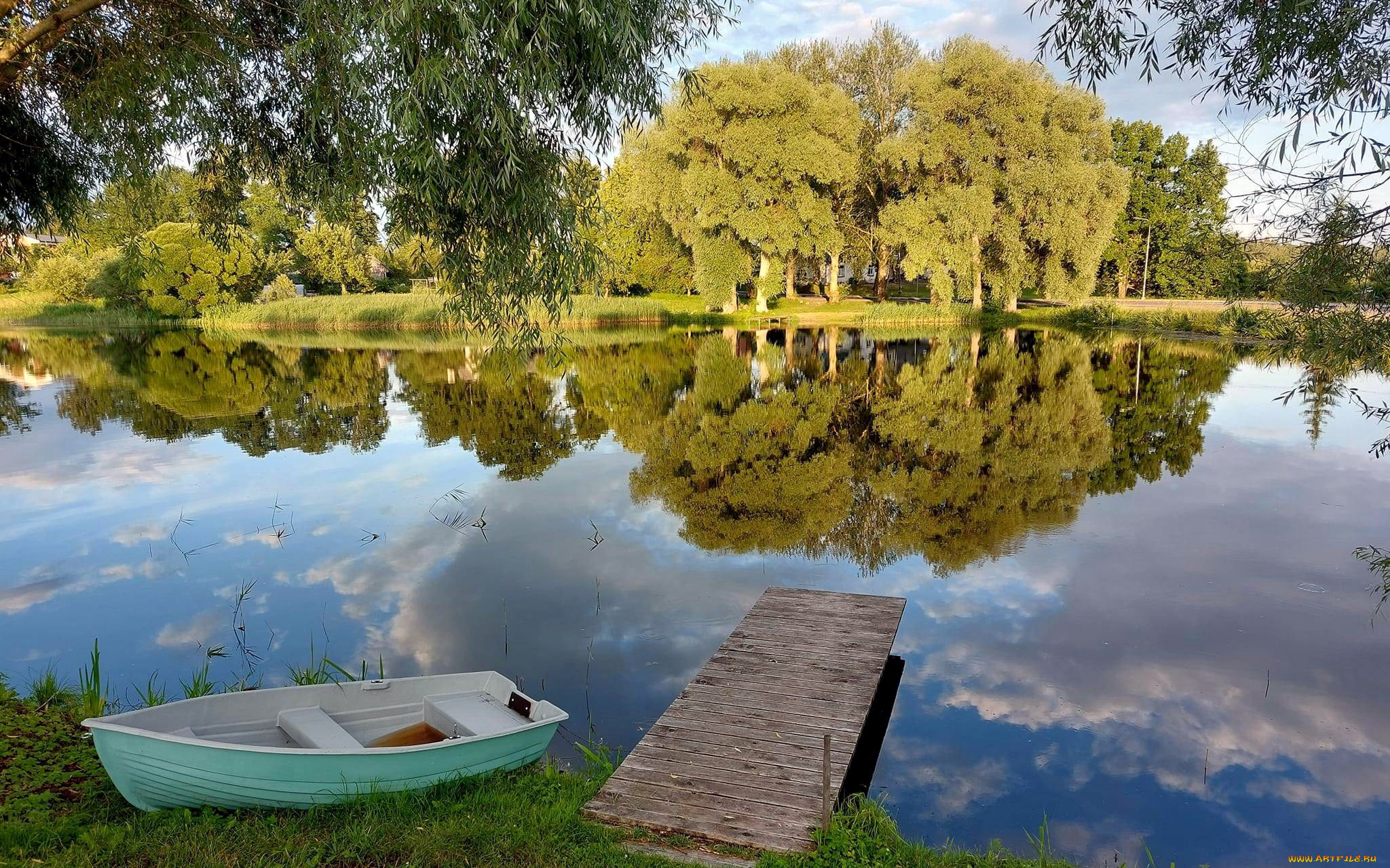 корабли, лодки, , шлюпки, река, лодка, отражение