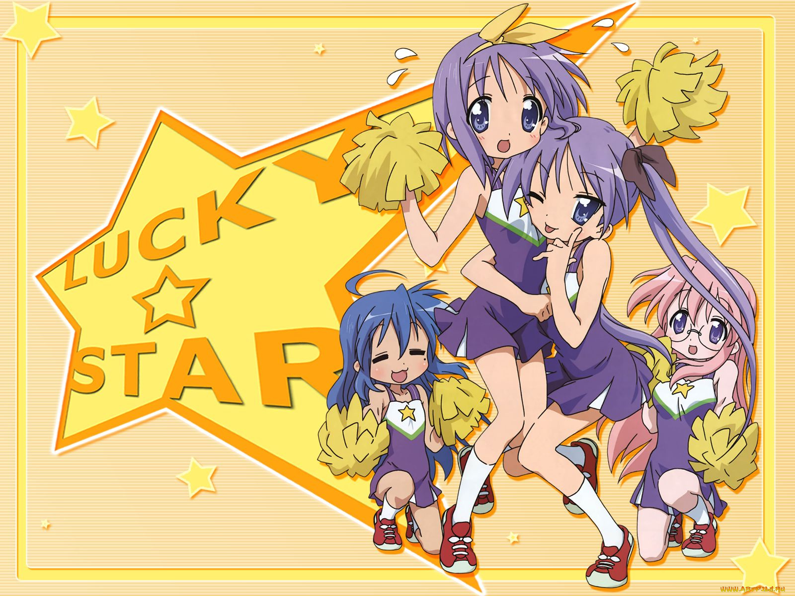 аниме, lucky, star