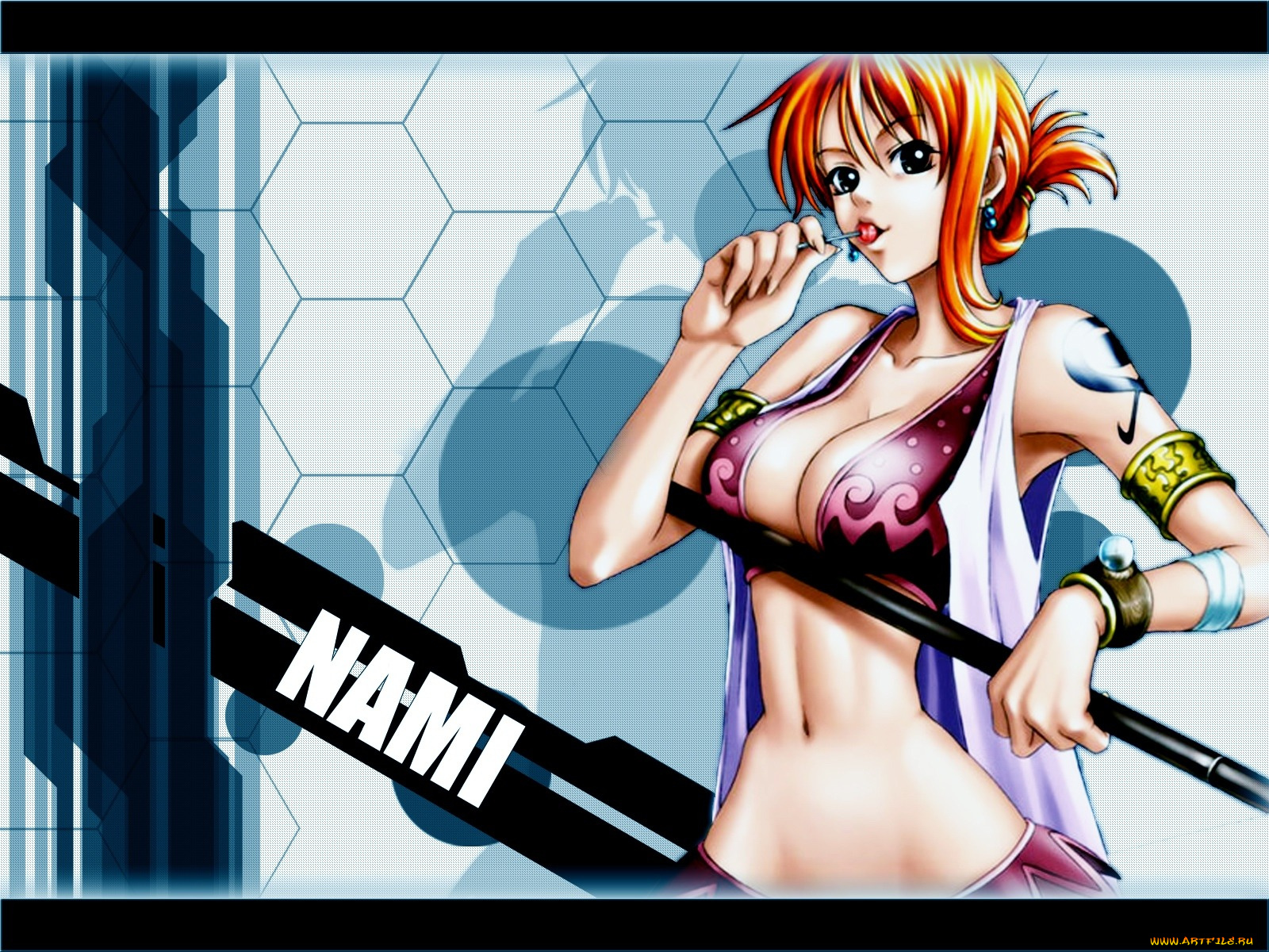 аниме, one, piece, nami