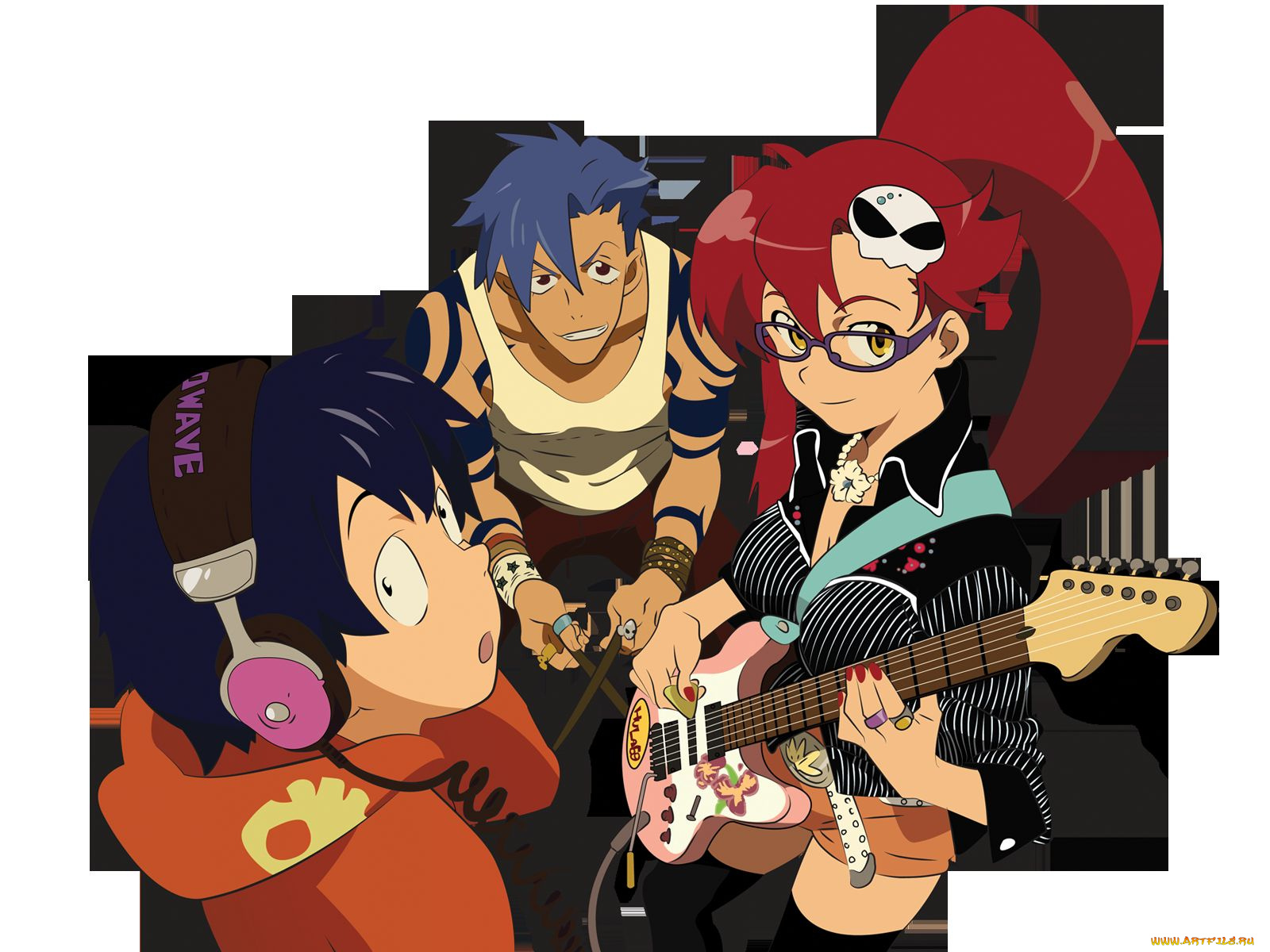 аниме, tengen, toppa, gurren, lagann, yoko, littner, simon, kamina