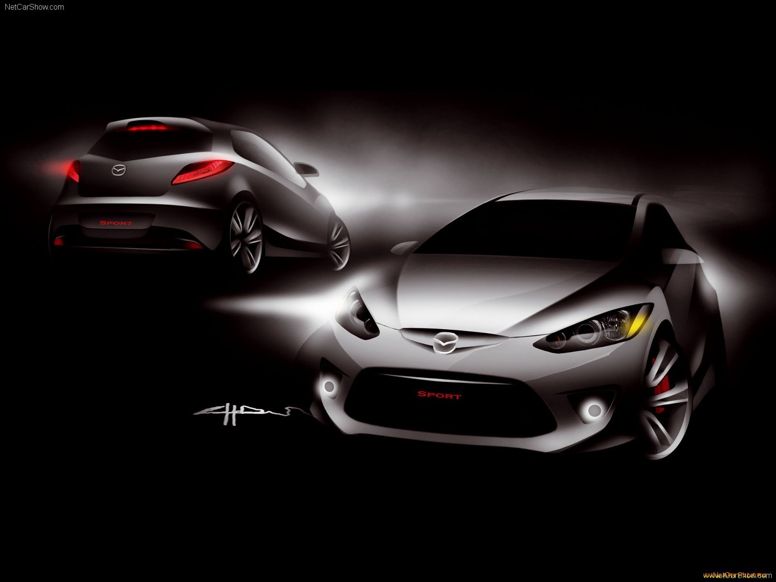 автомобили, рисованные