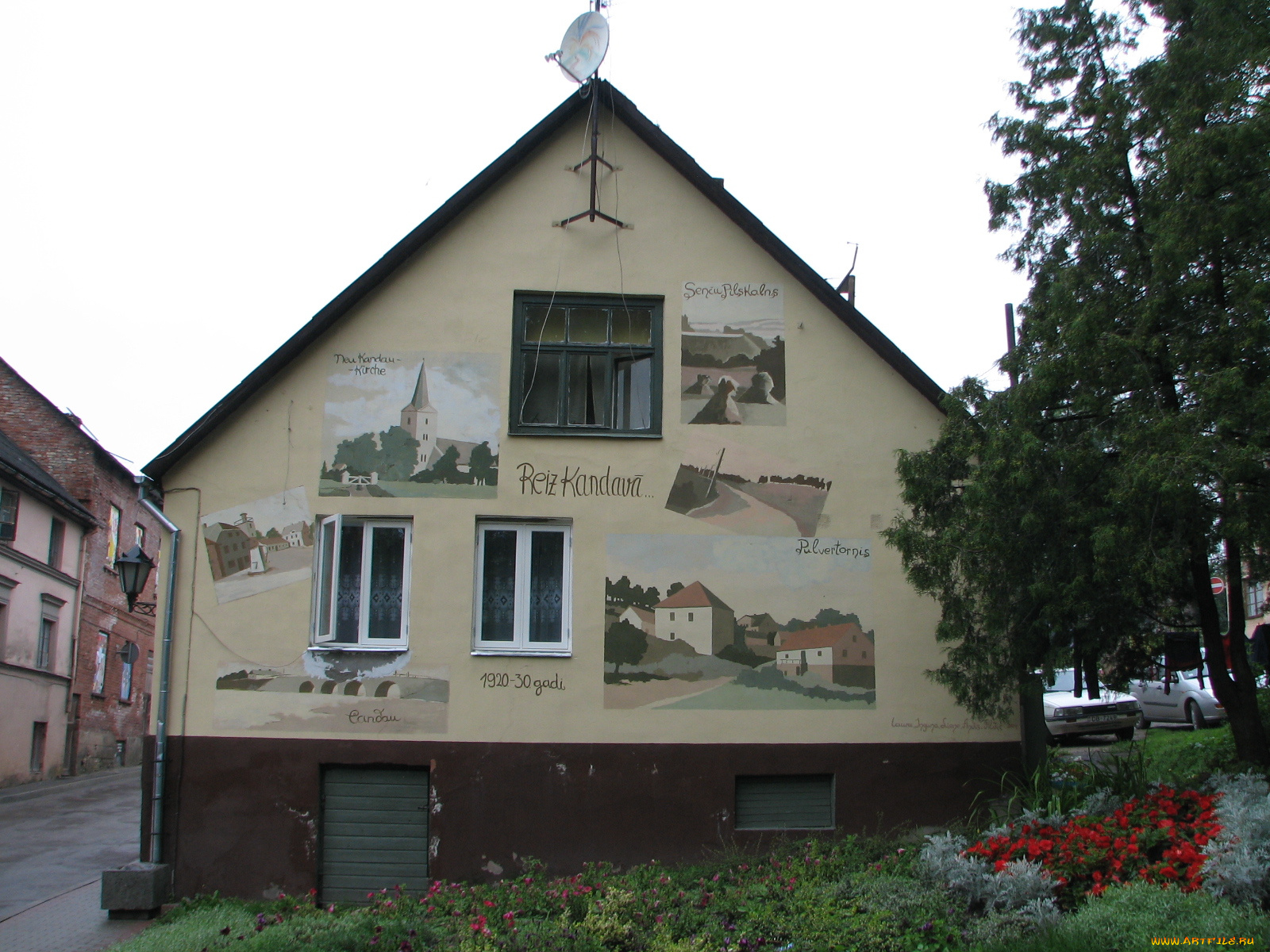 город, кандава, латвия, города, здания, дома