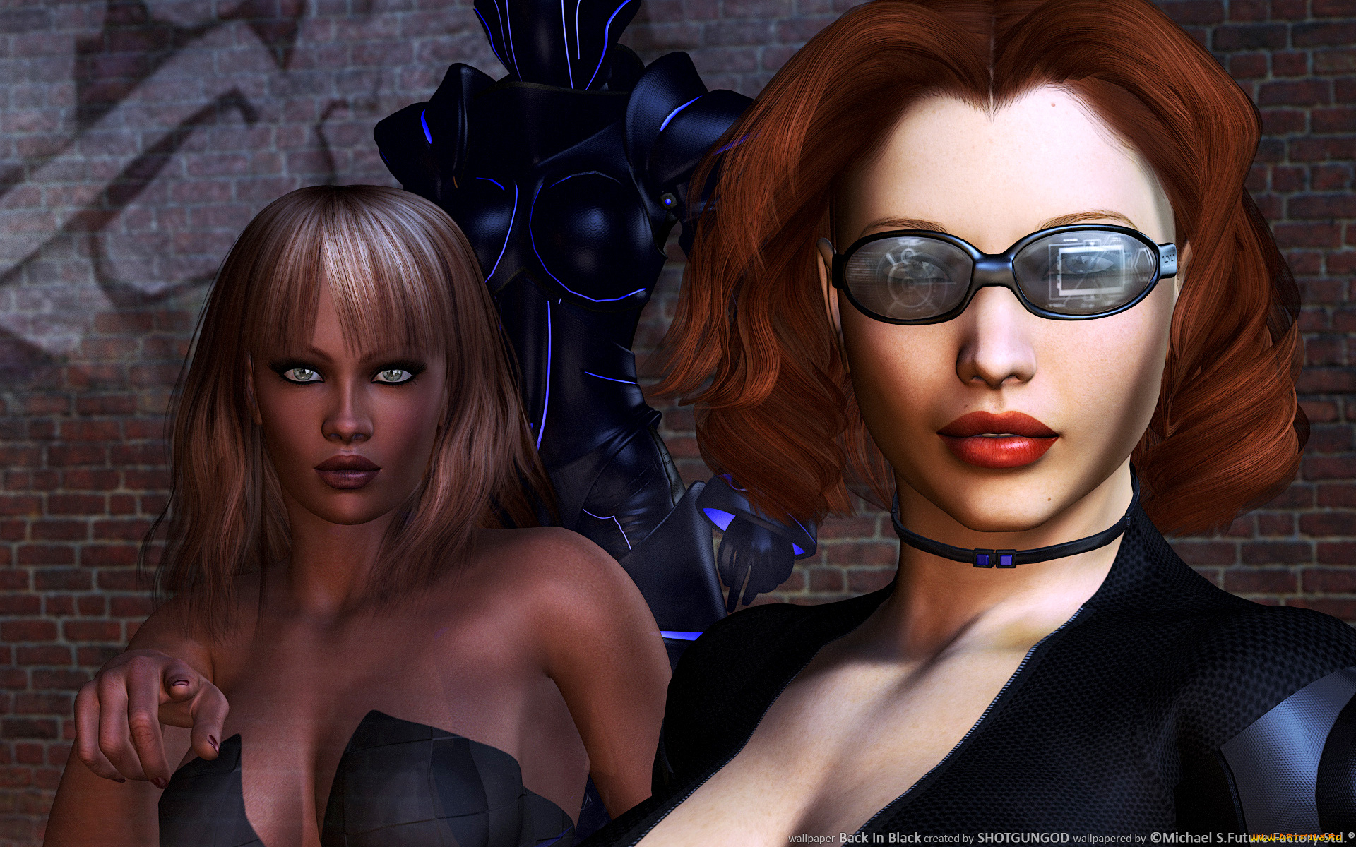 back, in, black, 3д, графика, people, люди