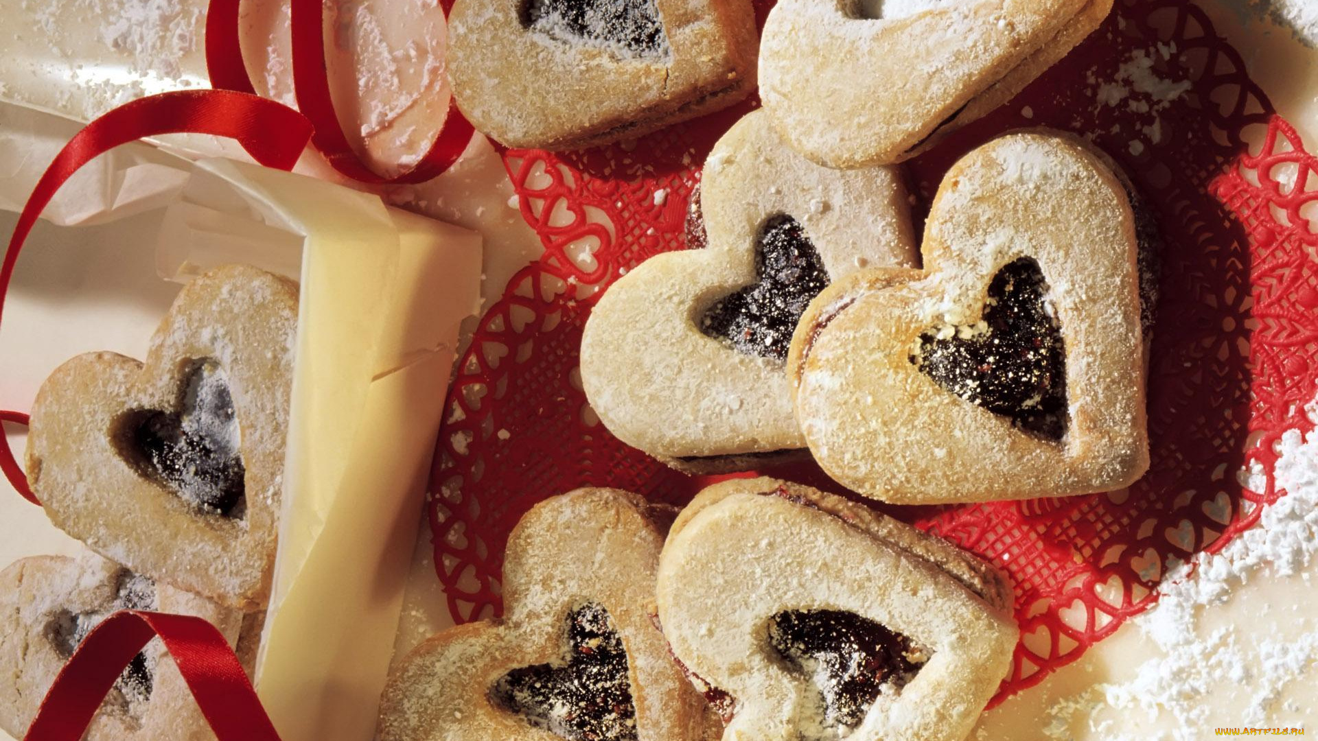 еда, пирожные, кексы, печенье, сердечки