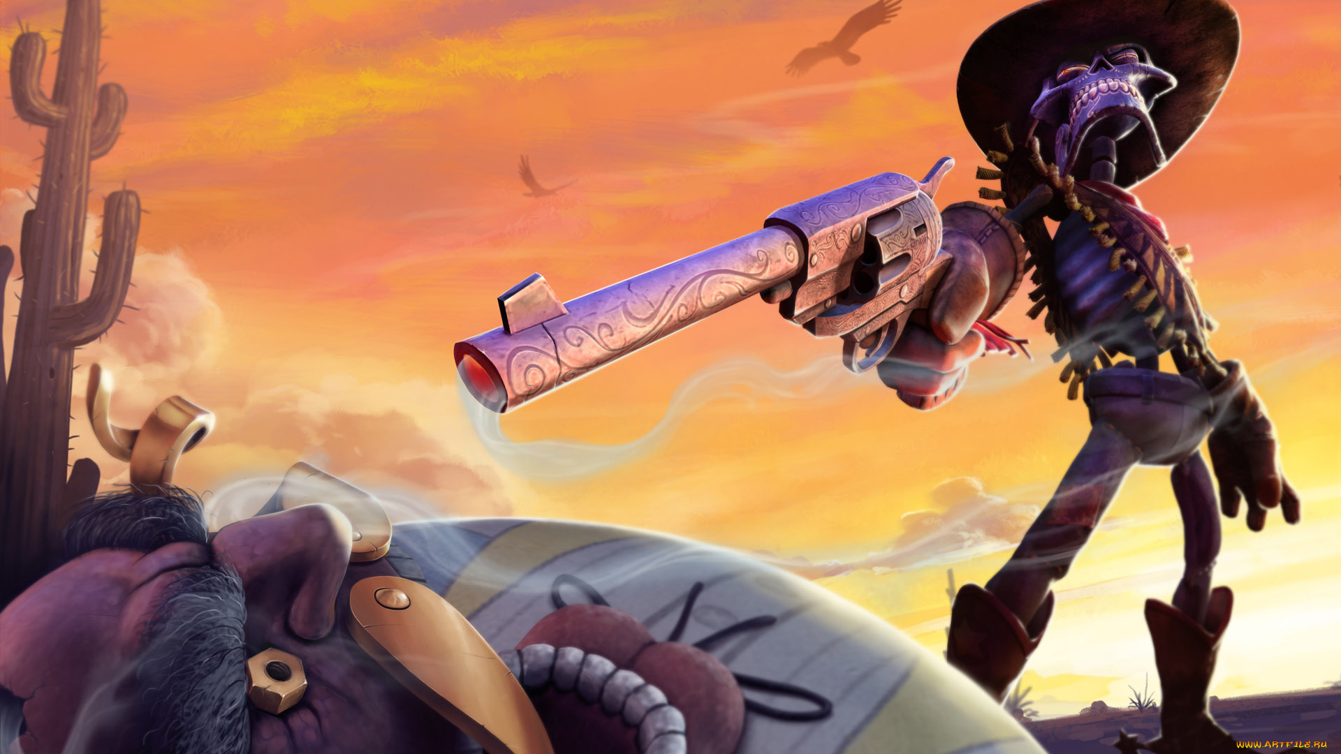 the, gunstringe, видео, игры, скелет