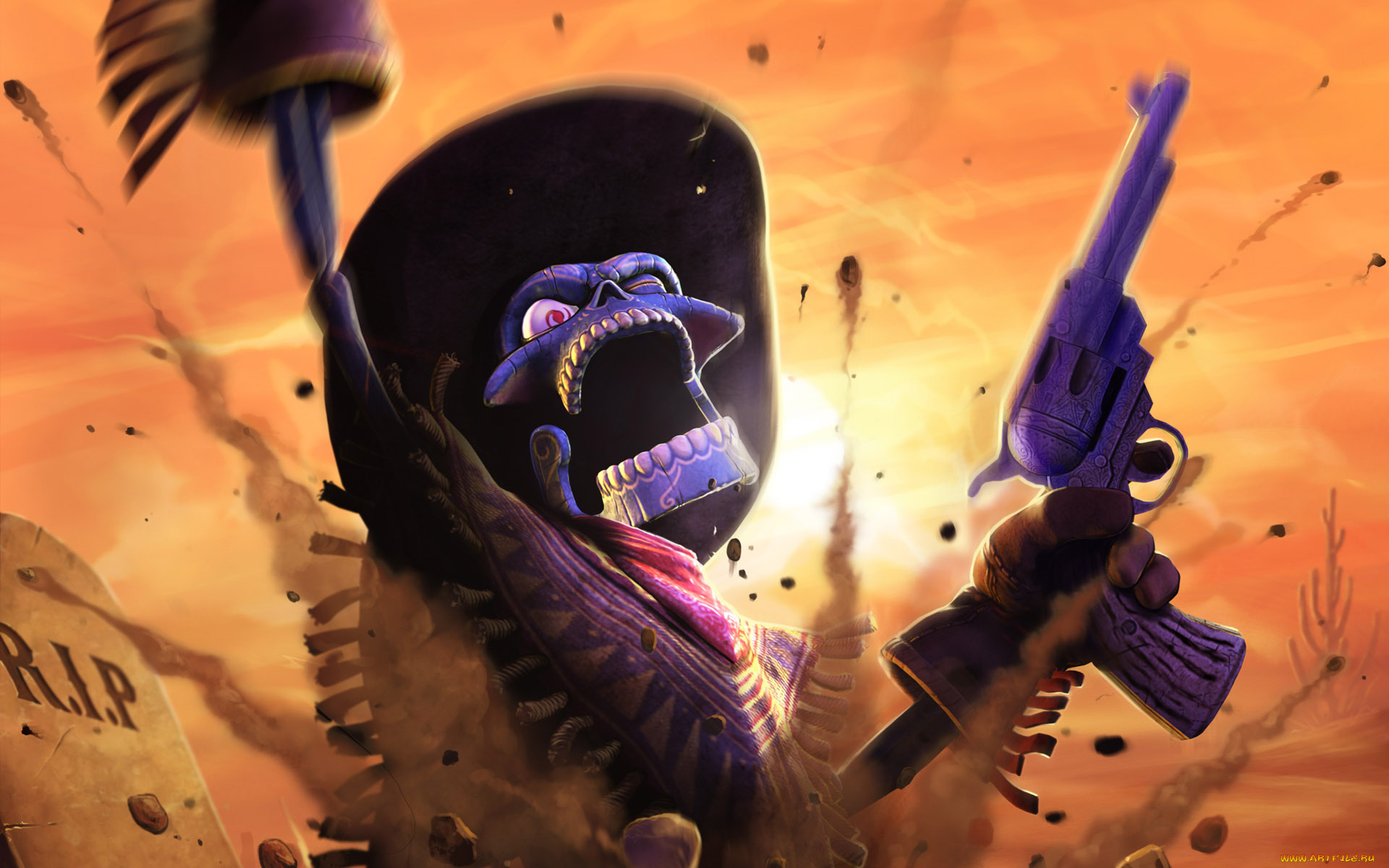 the, gunstringe, видео, игры, скелет