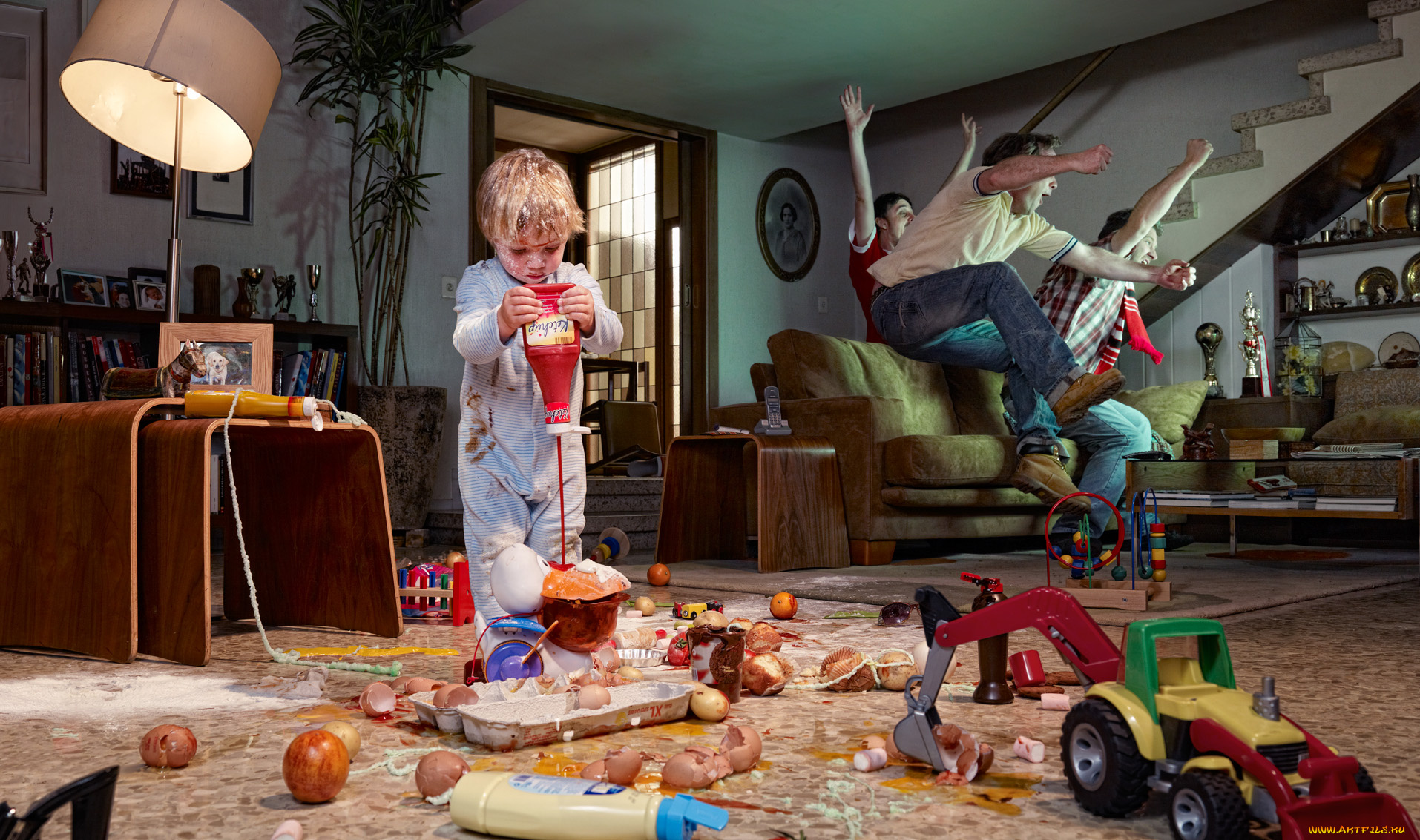 юмор, приколы, болельщики, ребенок, бардак, кавардак, продукты