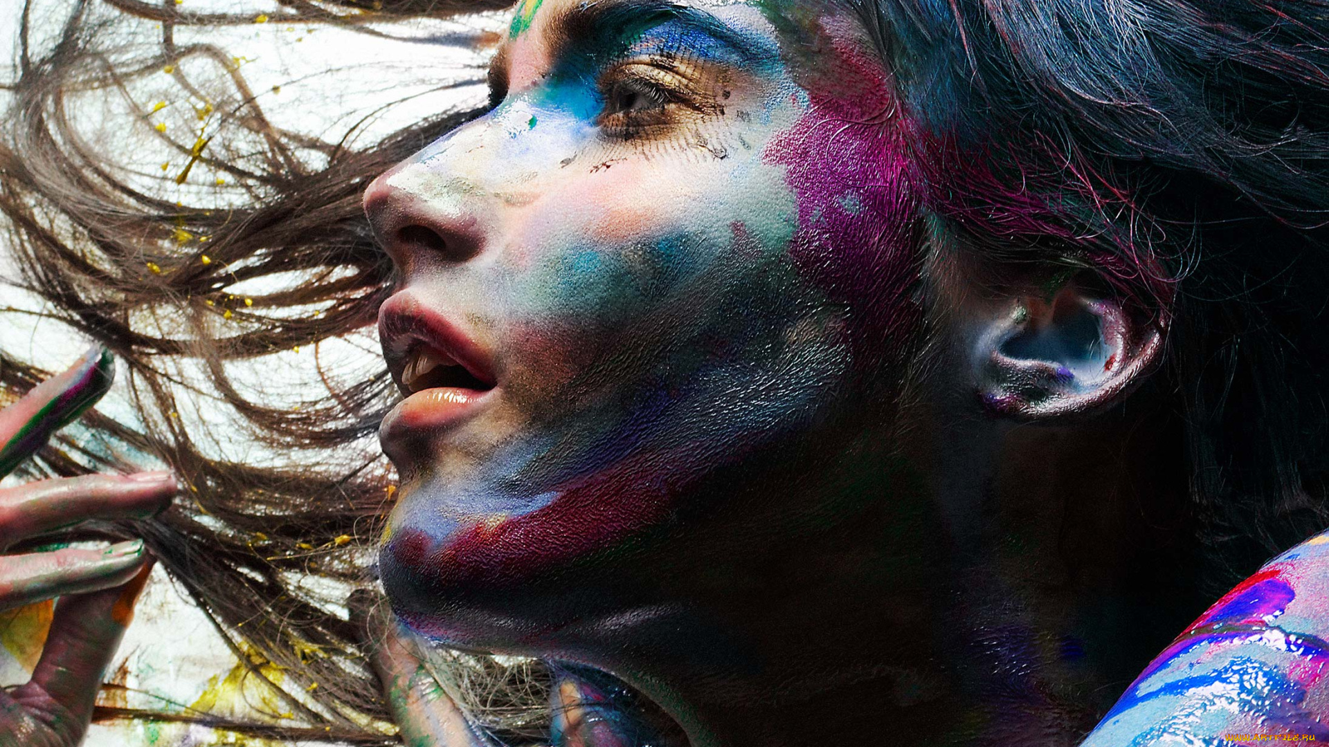 -Unsort, Креатив, девушки, unsort, креатив, краска, профиль