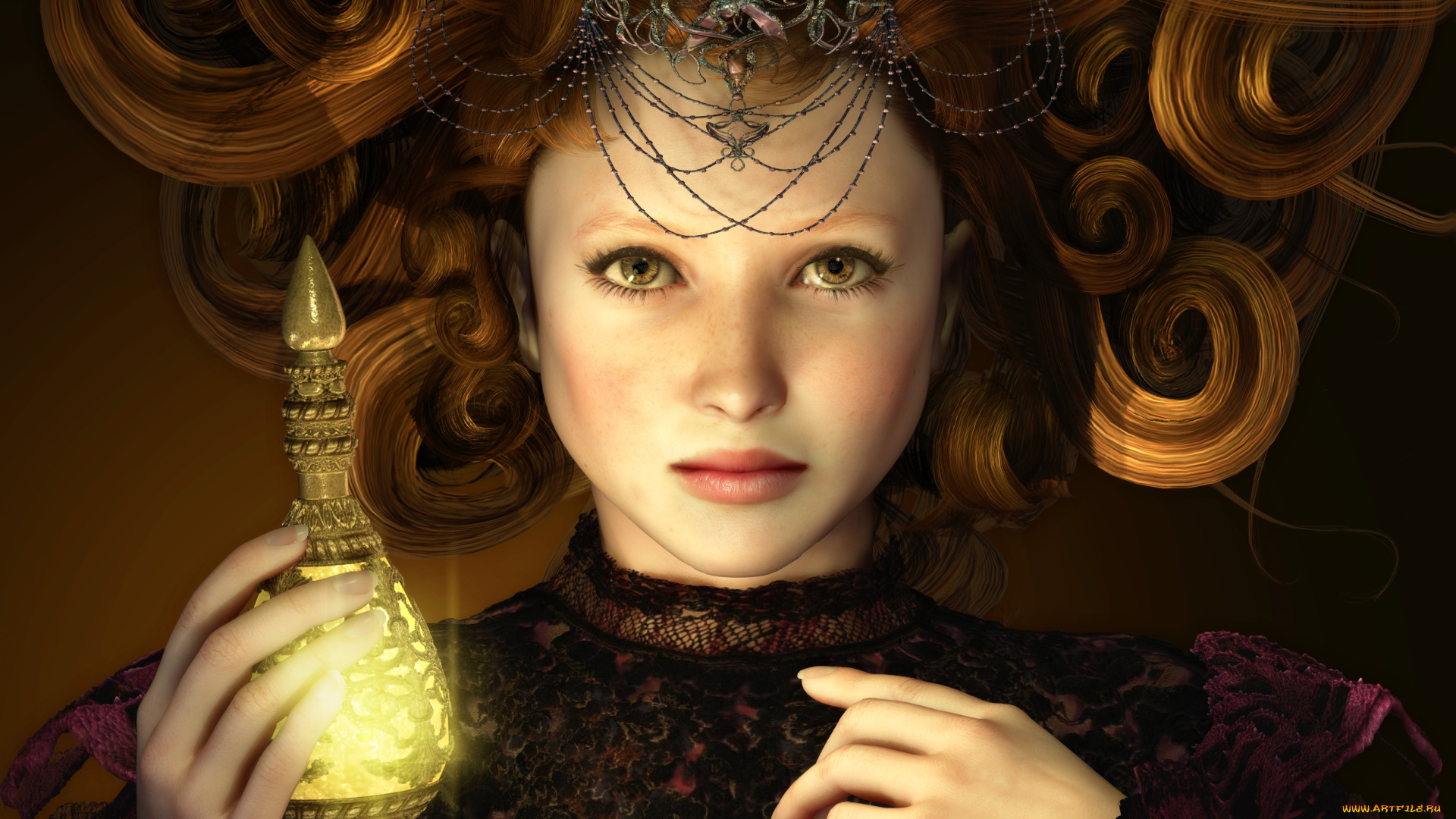 3д, графика, portraits, портрет, волосы, лицо