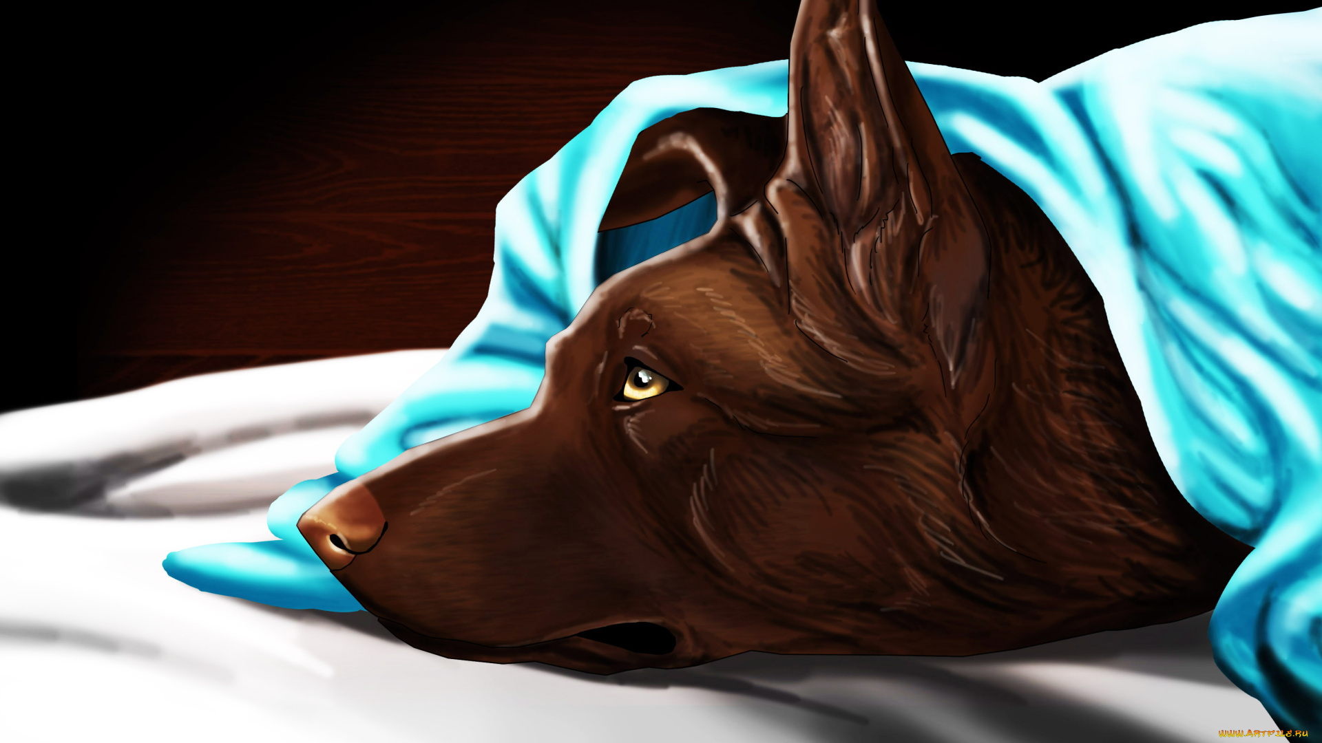 рисованные, животные, собаки, собака