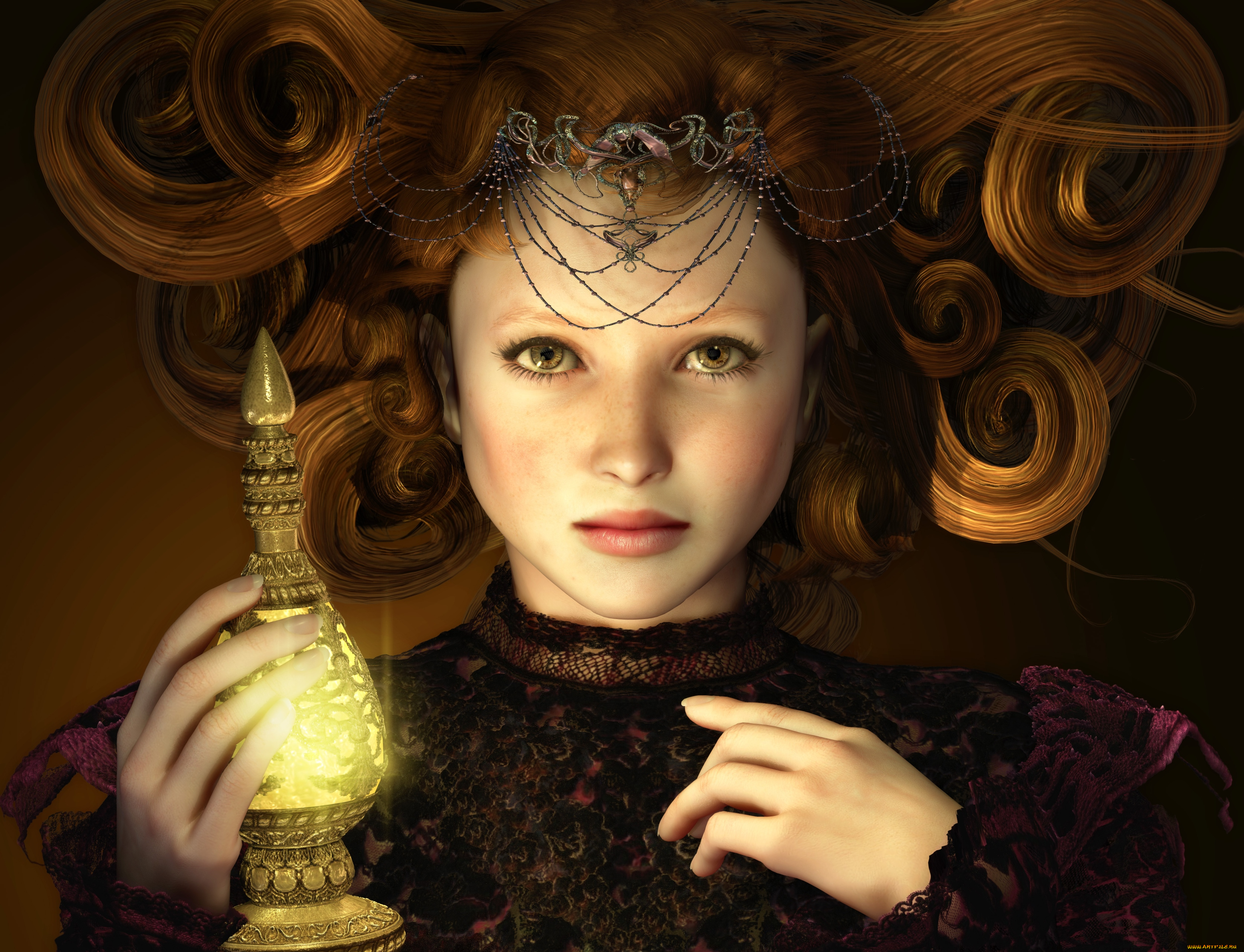 3д, графика, portraits, портрет, волосы, лицо