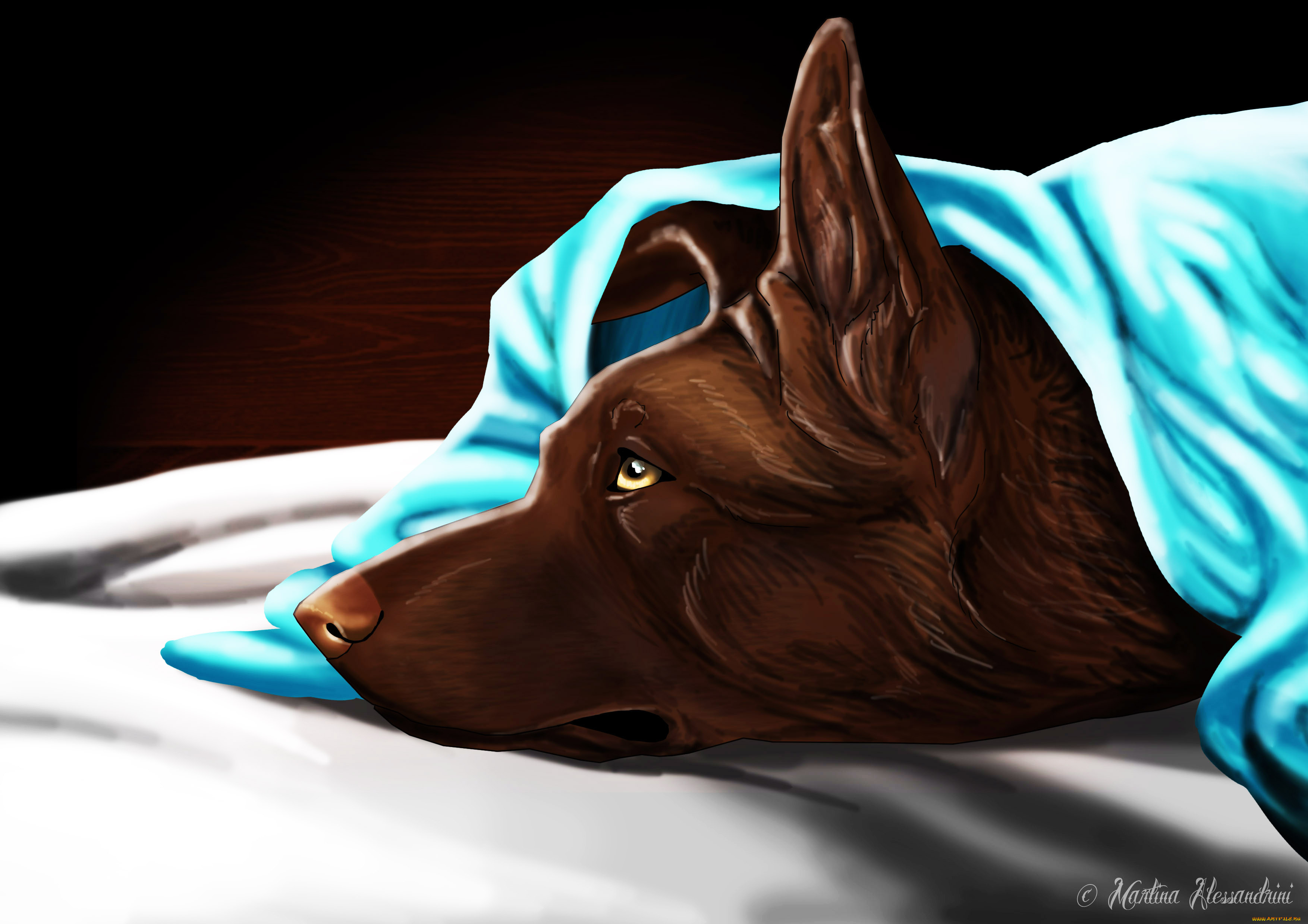 рисованные, животные, собаки, собака