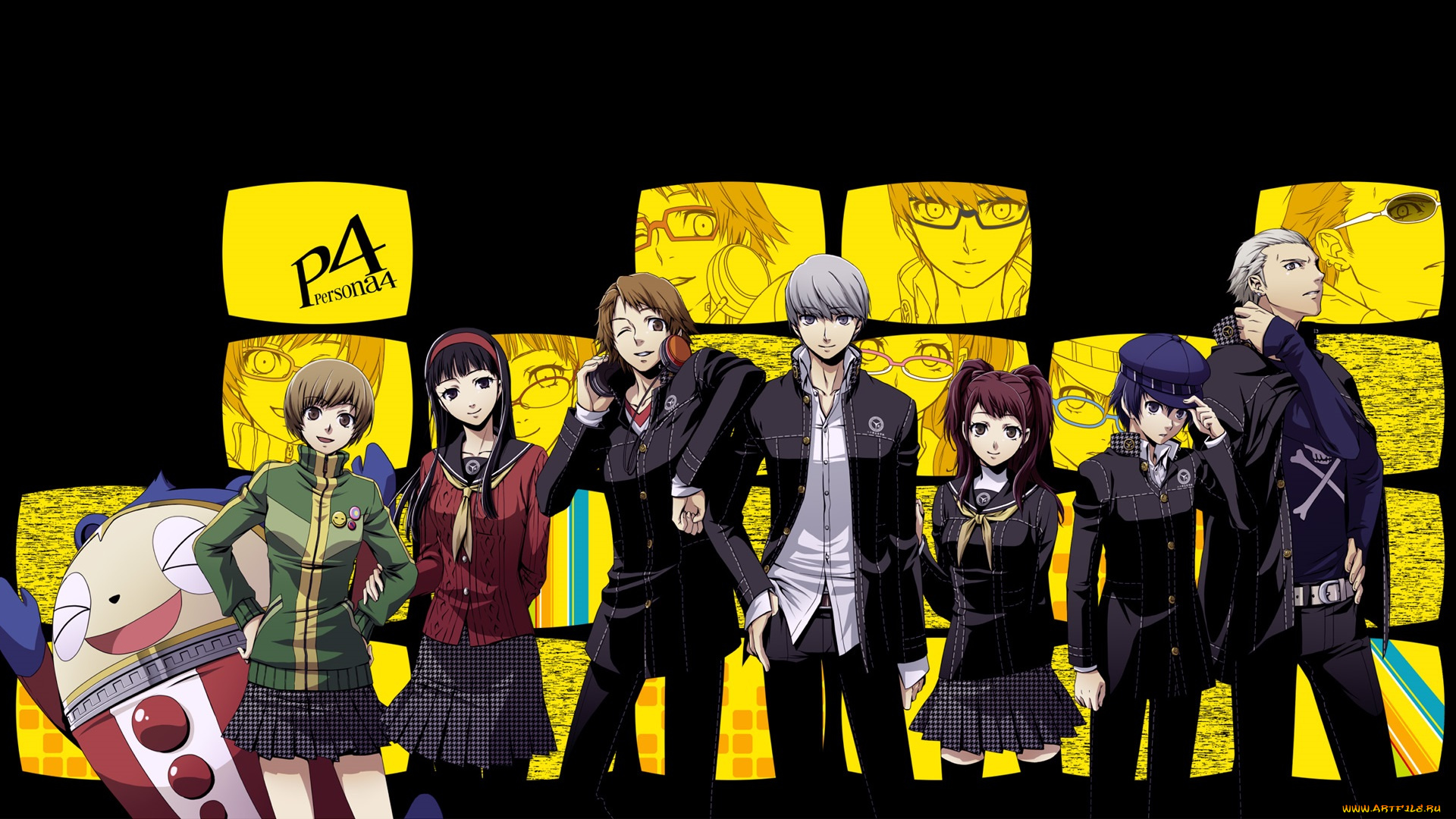 аниме, persona, 4, narukami, yuu, satonaka, chie, арт, shirogane, naoto