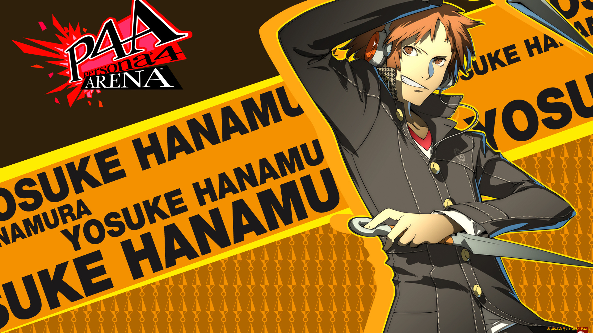 аниме, persona, 4, оружие, кунаи, парень