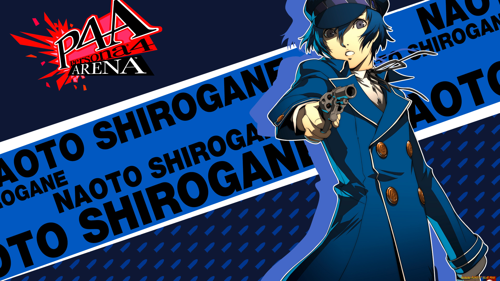 аниме, persona, 4, оружие, пистолет, брюнет, парень, shirogane, naoto