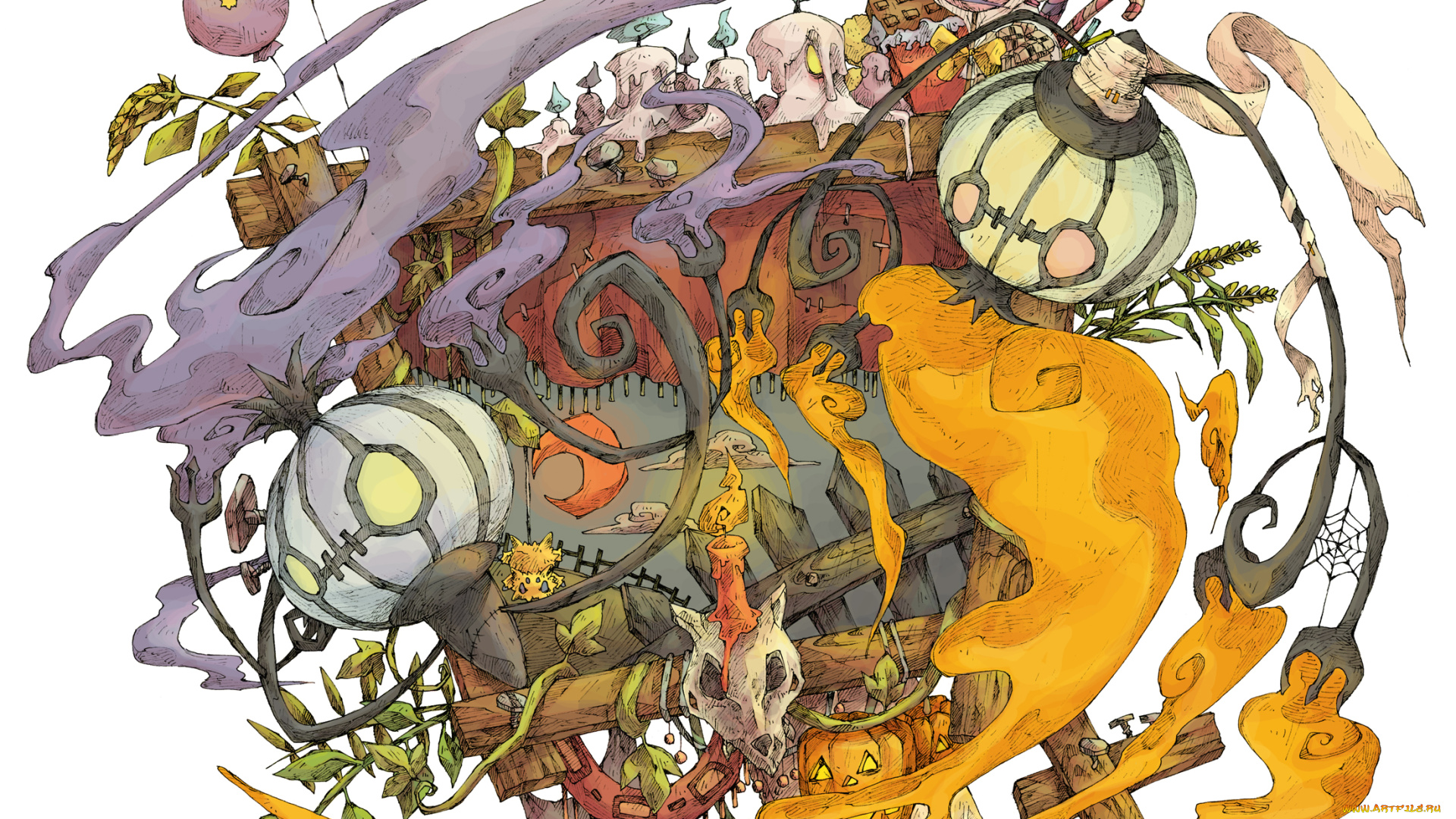 аниме, pokemon, белый, фон, арт, покемоны