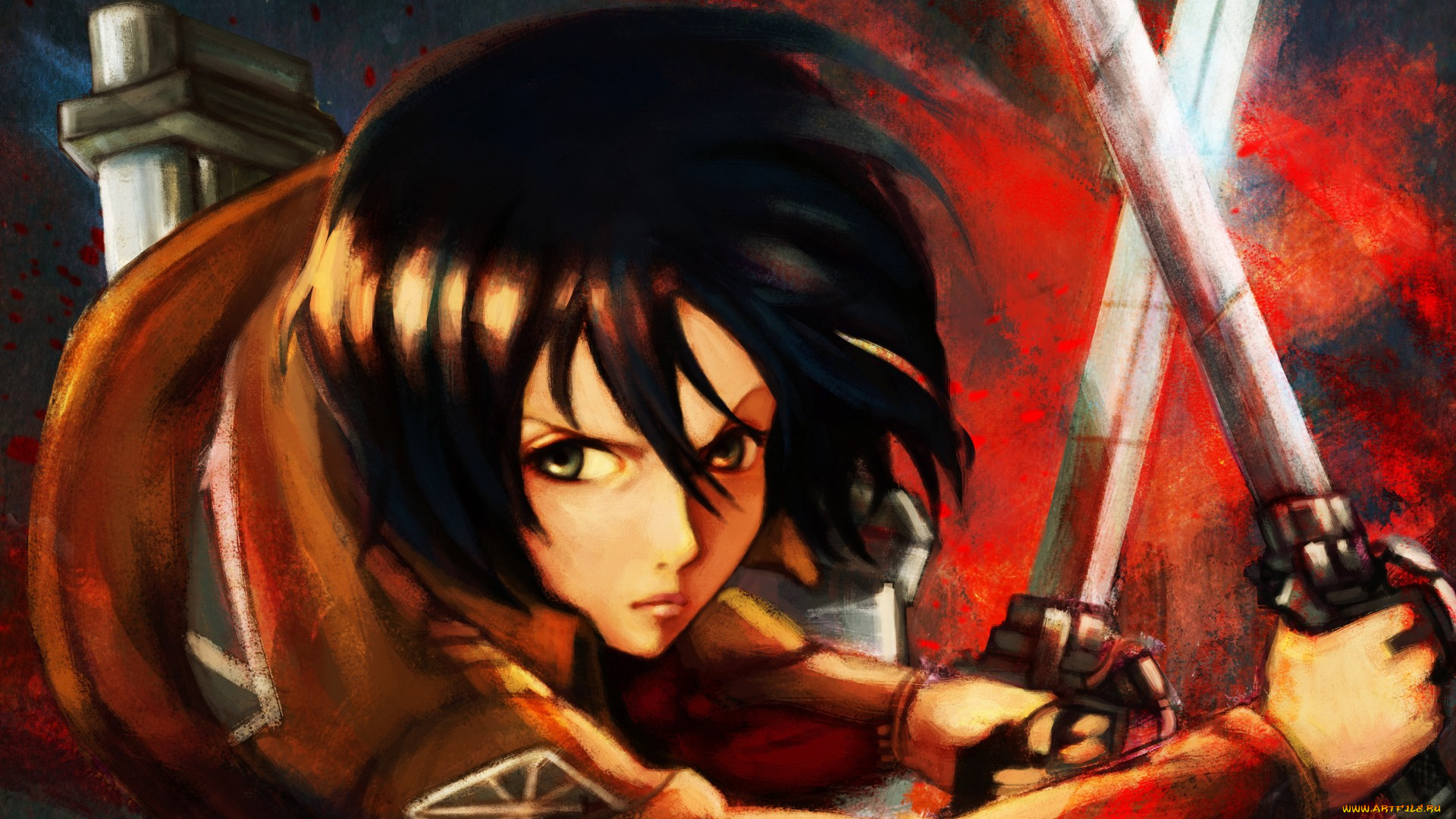 аниме, shingeki, no, kyojin, mikasa, ackerman