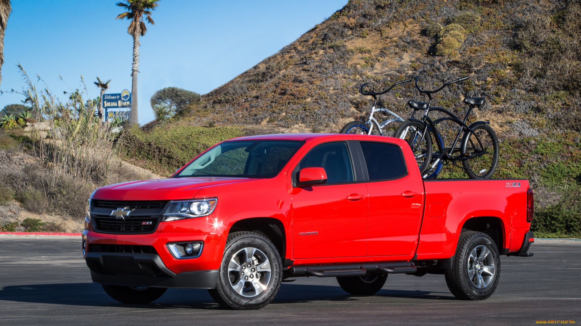 автомобили, chevrolet, z71, colorado, красный, cab, double, 2015г