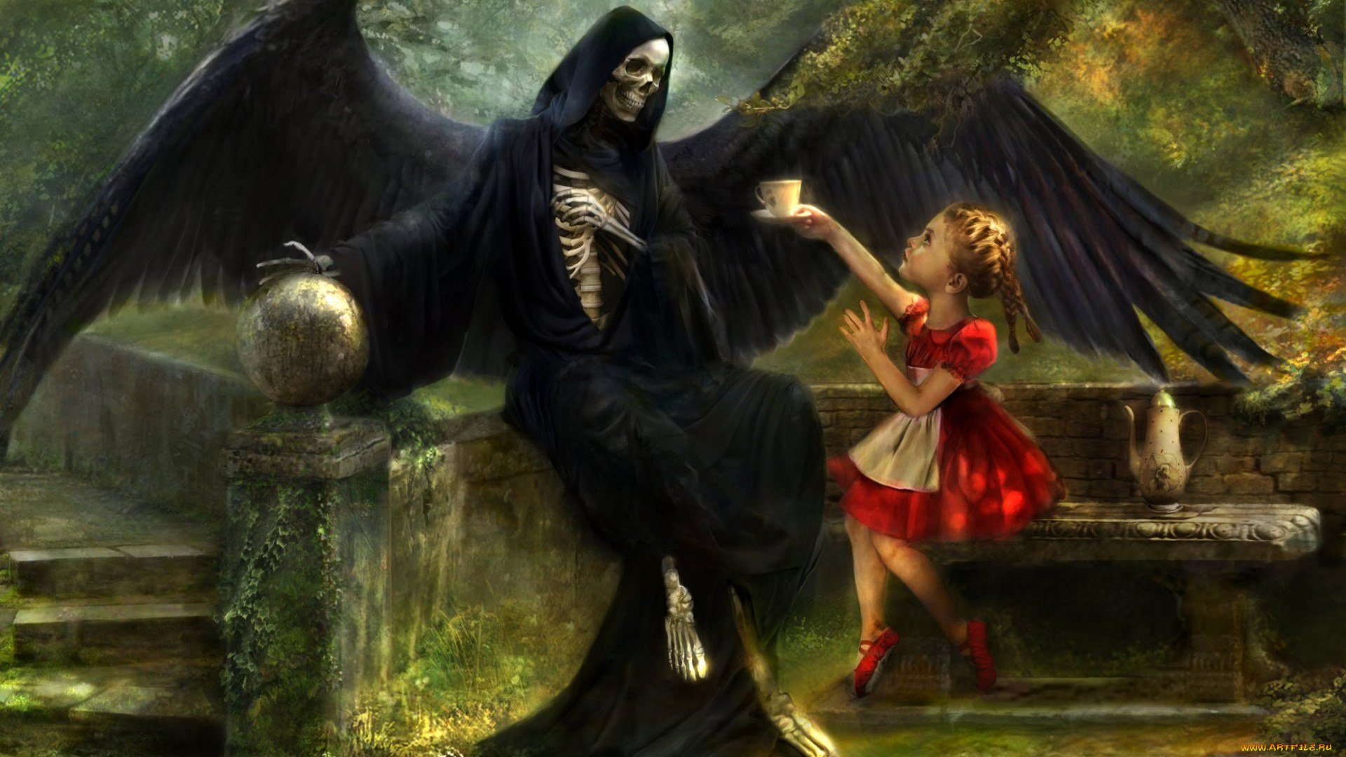 фэнтези, красавицы, и, чудовища, крылья