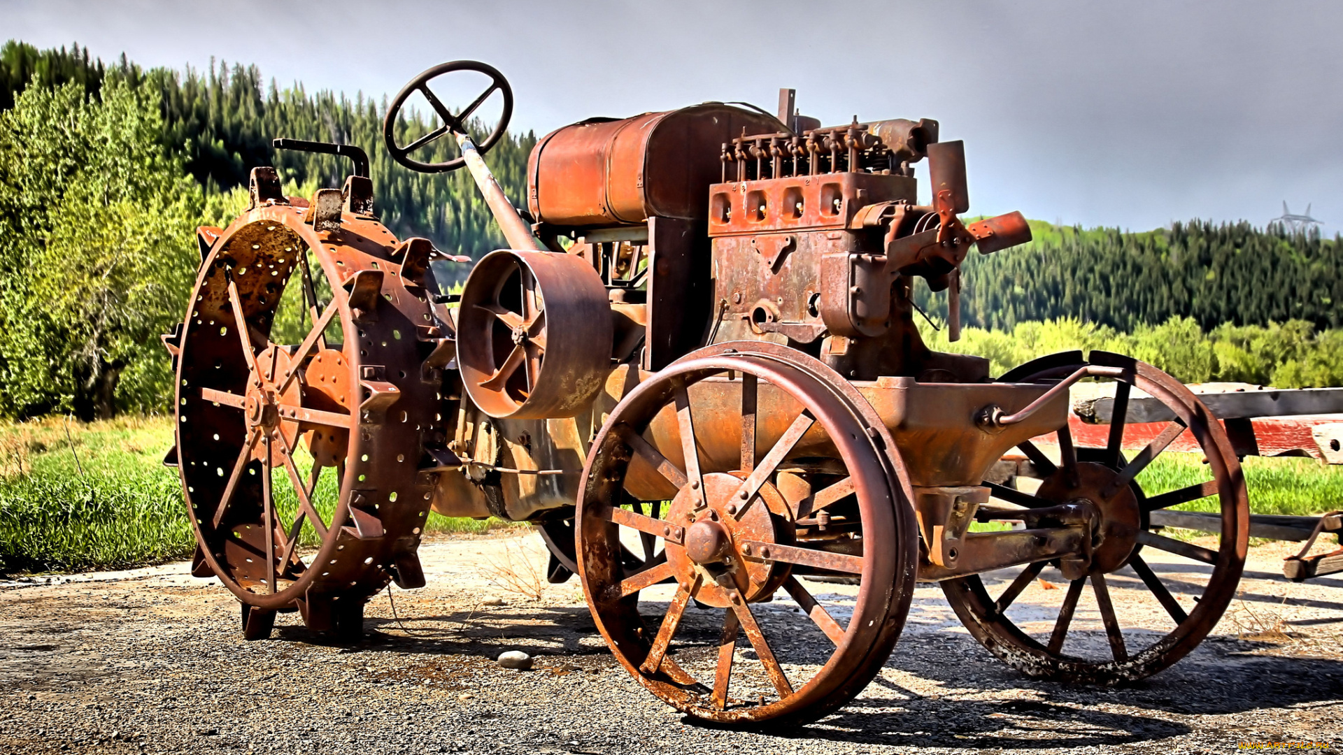 техника, тракторы, ретро, трактор, колесный