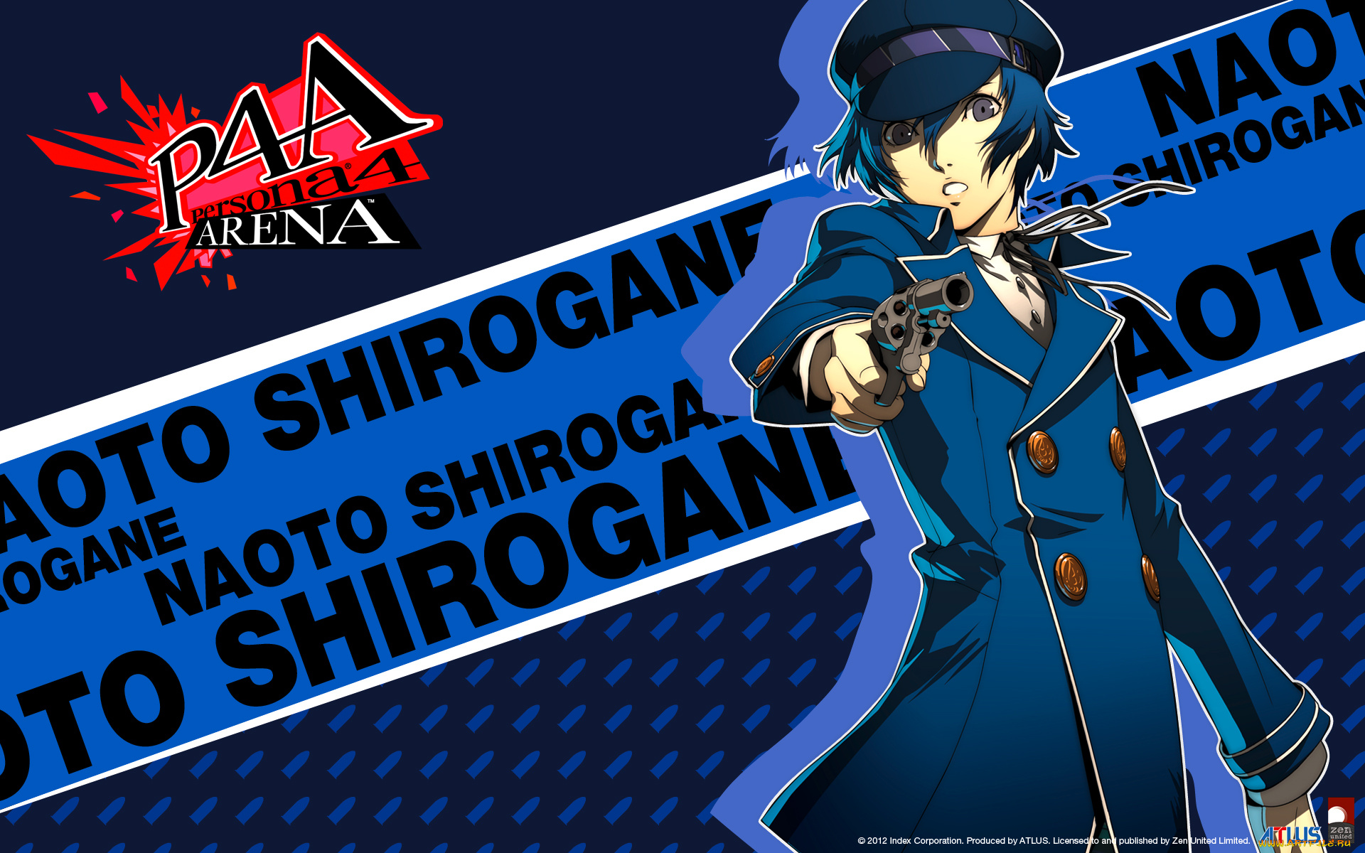 аниме, persona, 4, оружие, пистолет, брюнет, парень, shirogane, naoto