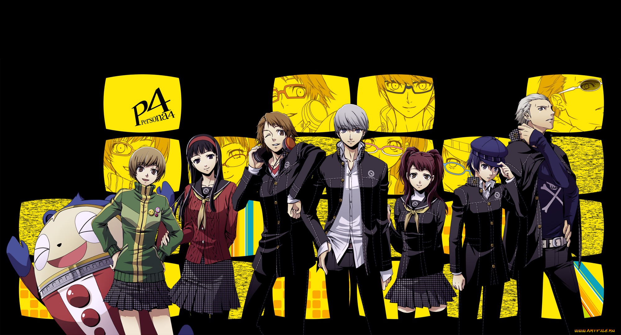 аниме, persona, 4, narukami, yuu, satonaka, chie, арт, shirogane, naoto